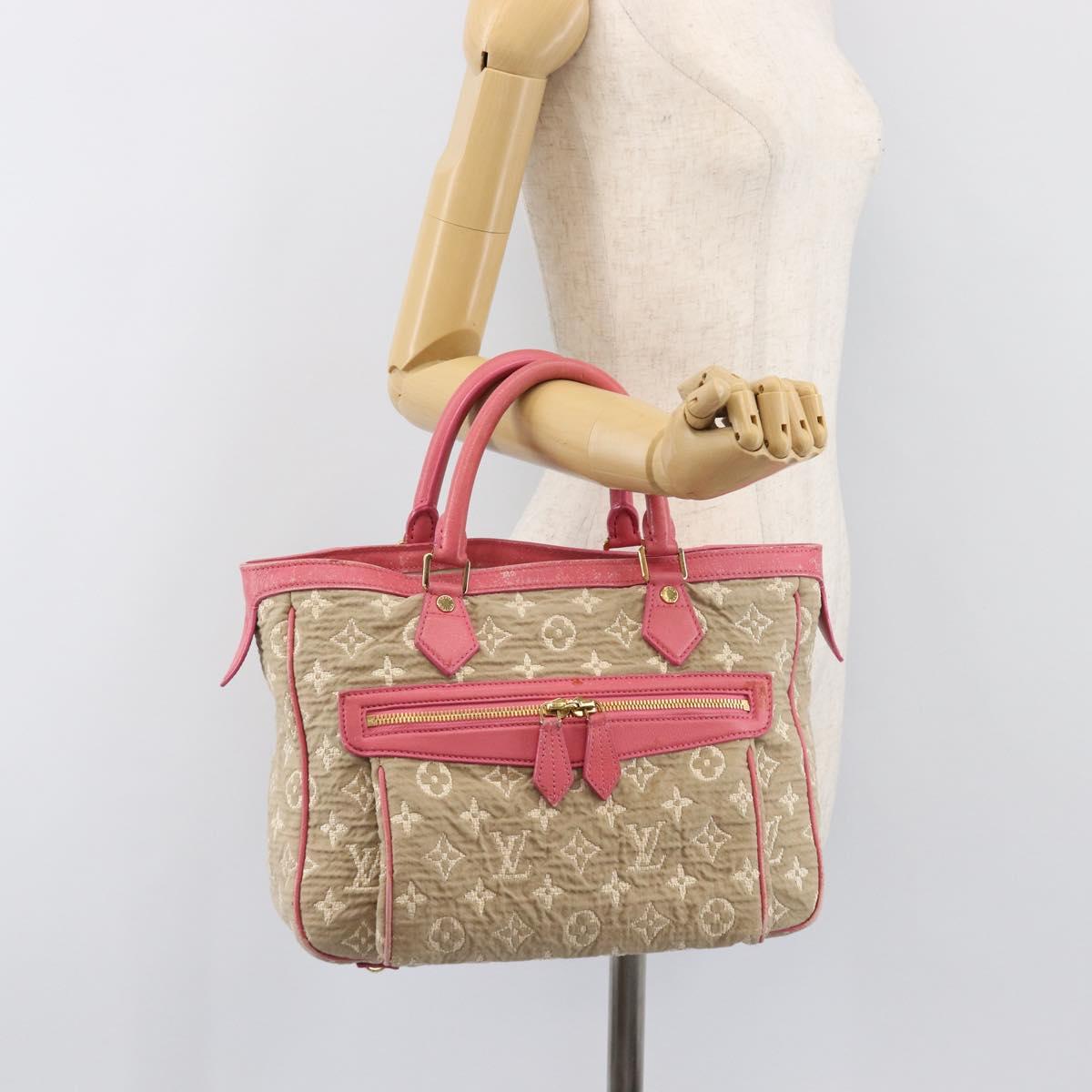 LOUIS VUITTON Monogram Sabia Cabas MM Tote Bag Beige M93496 LV Auth 200440
