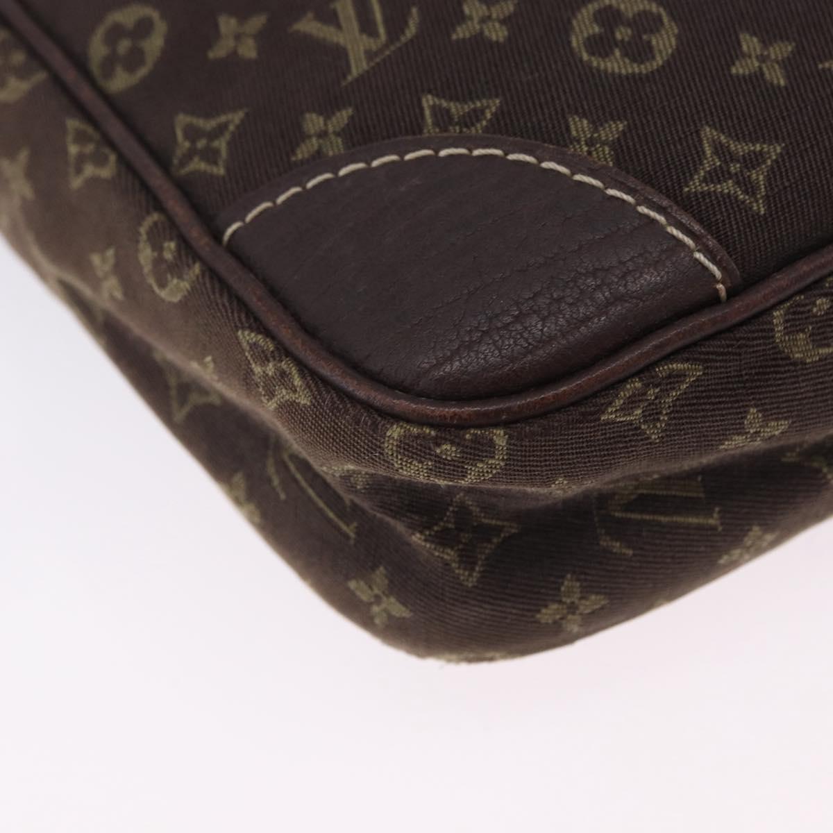 LOUIS VUITTON Monogram Mini Lin Danube Shoulder Bag Ebene M95228 LV Auth 200445A
