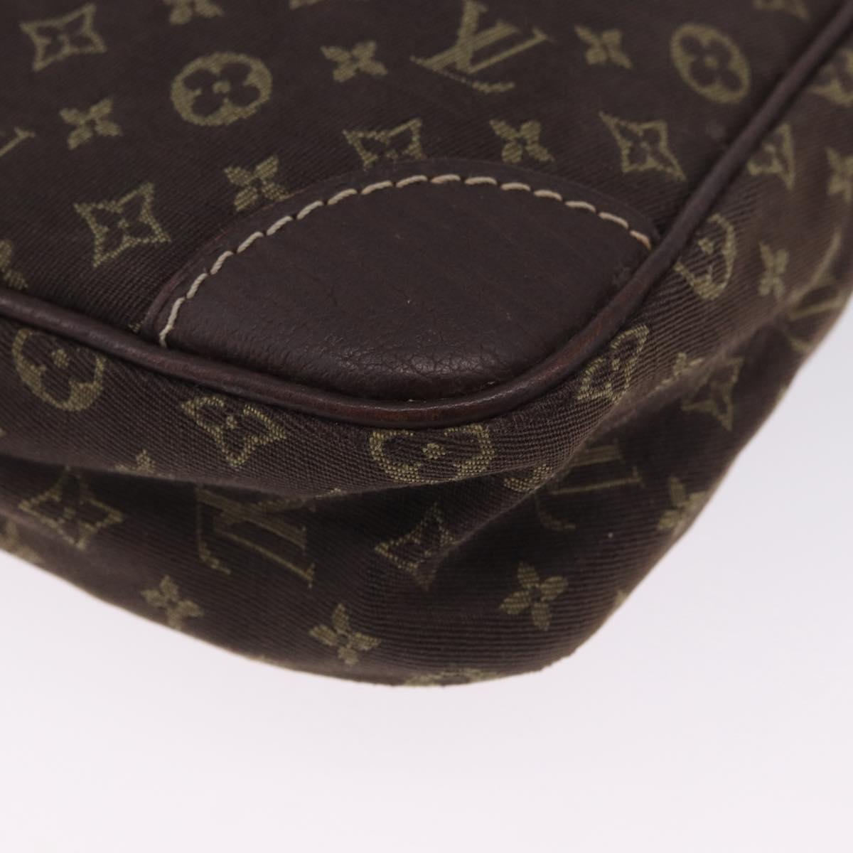 LOUIS VUITTON Monogram Mini Lin Danube Shoulder Bag Ebene M95228 LV Auth 200445A