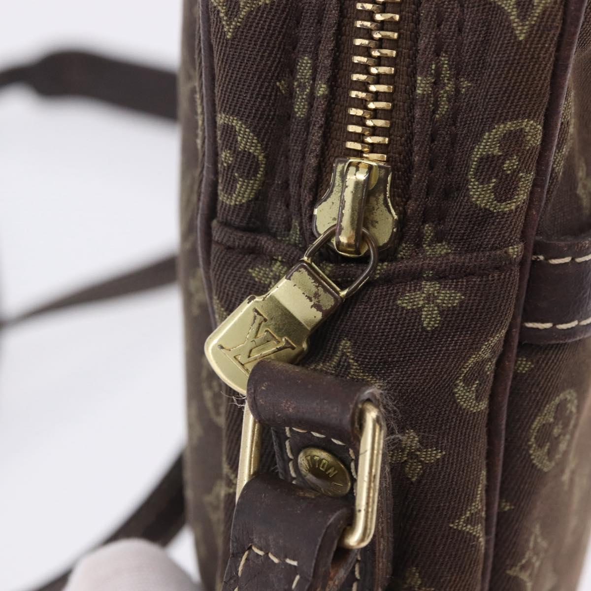 LOUIS VUITTON Monogram Mini Lin Danube Shoulder Bag Ebene M95228 LV Auth 200445A