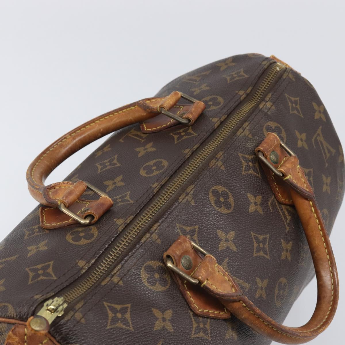 LOUIS VUITTON Monogram Speedy 30 Hand Bag M41526 LV Auth 200452