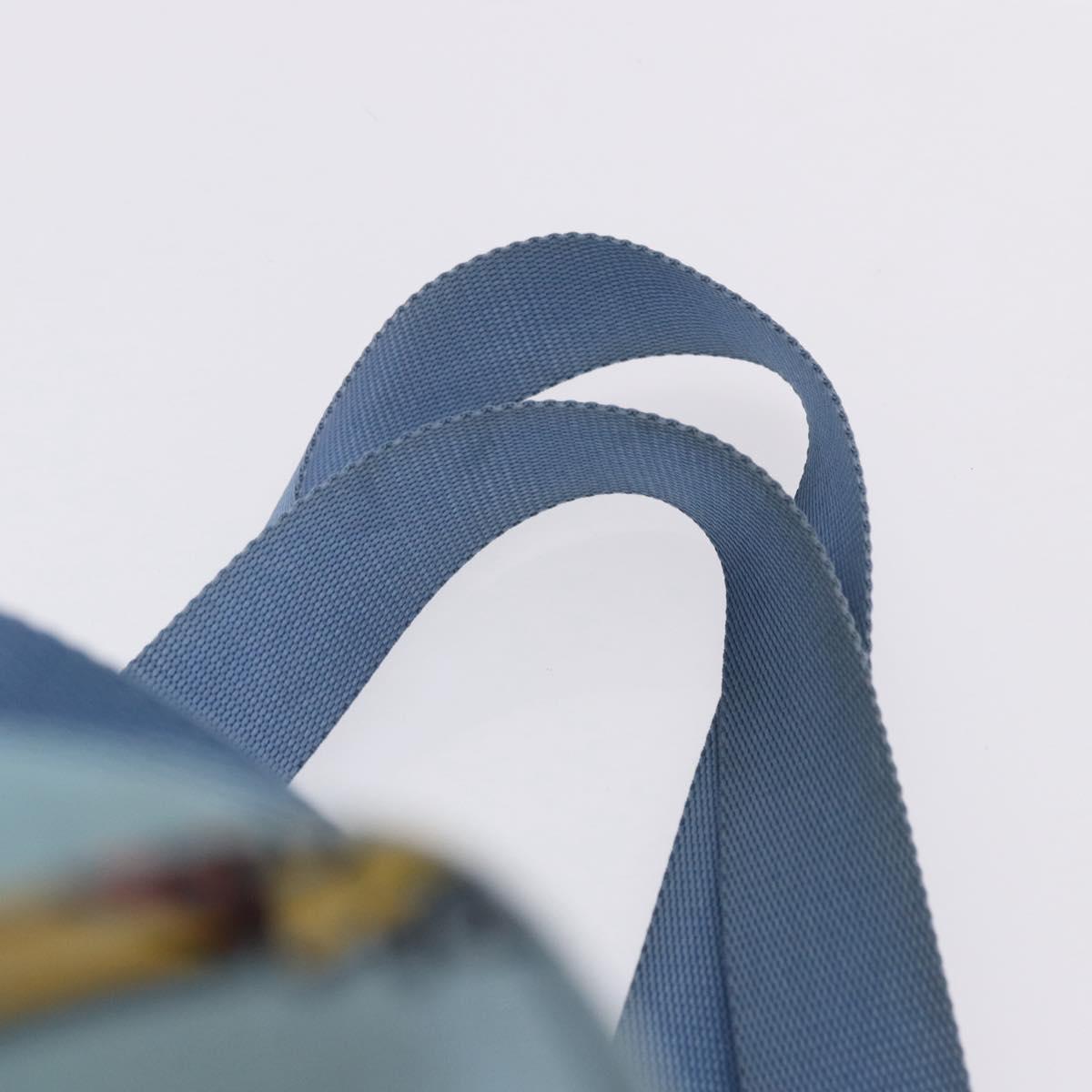 PRADA Backpack Nylon Light Blue Silver Auth 200461
