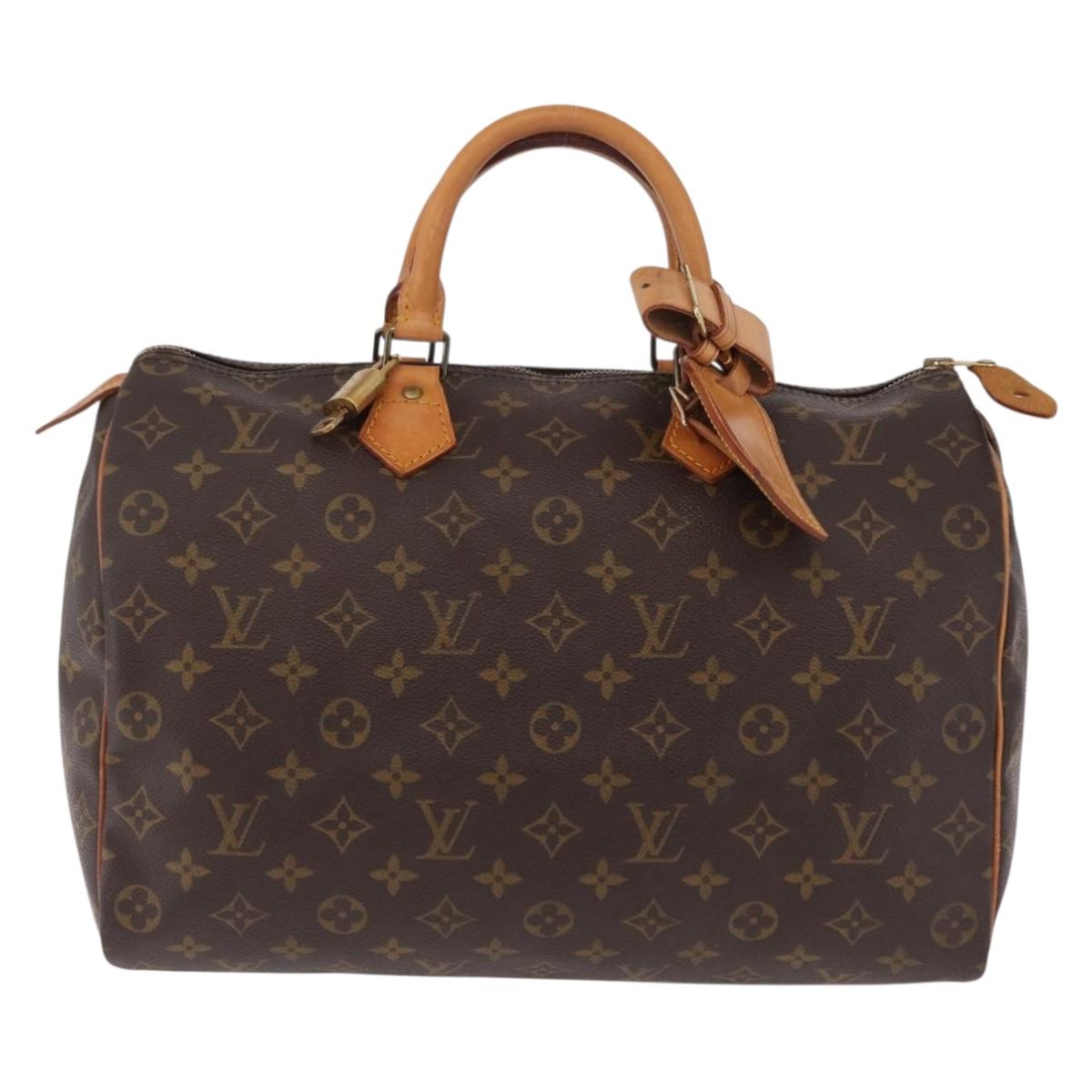 LOUIS VUITTON Monogram Speedy 35 Hand Bag M41524 LV Auth 200473V