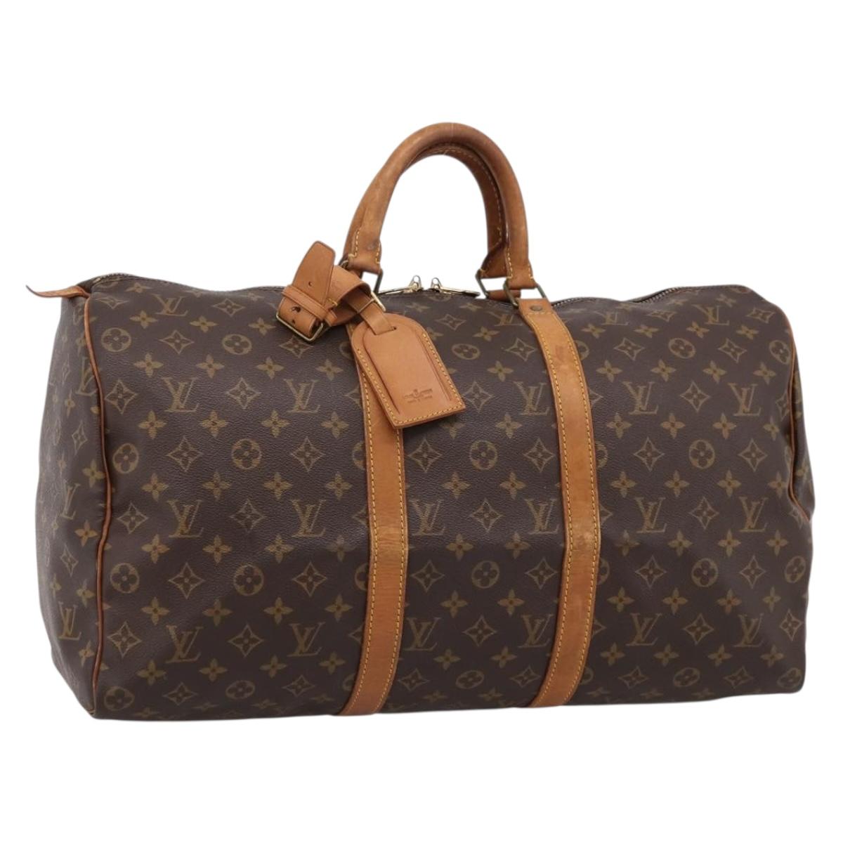 LOUIS VUITTON Monogram Keepall 50 Boston Bag M41426 LV Auth 200475