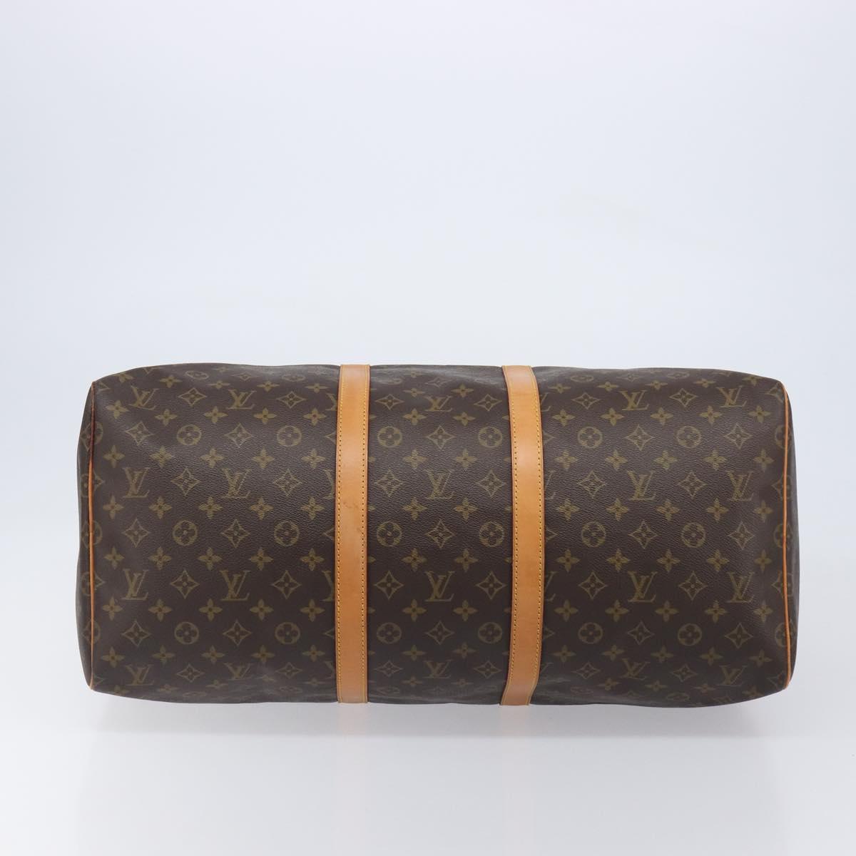 LOUIS VUITTON Monogram Keepall 55 Boston Bag M41424 LV Auth 200476V