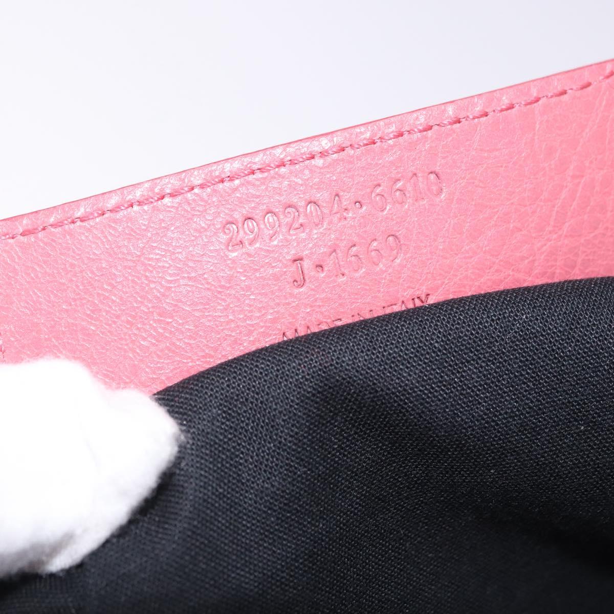 BALENCIAGA Clutch Bag Leather Pink Auth 200479M