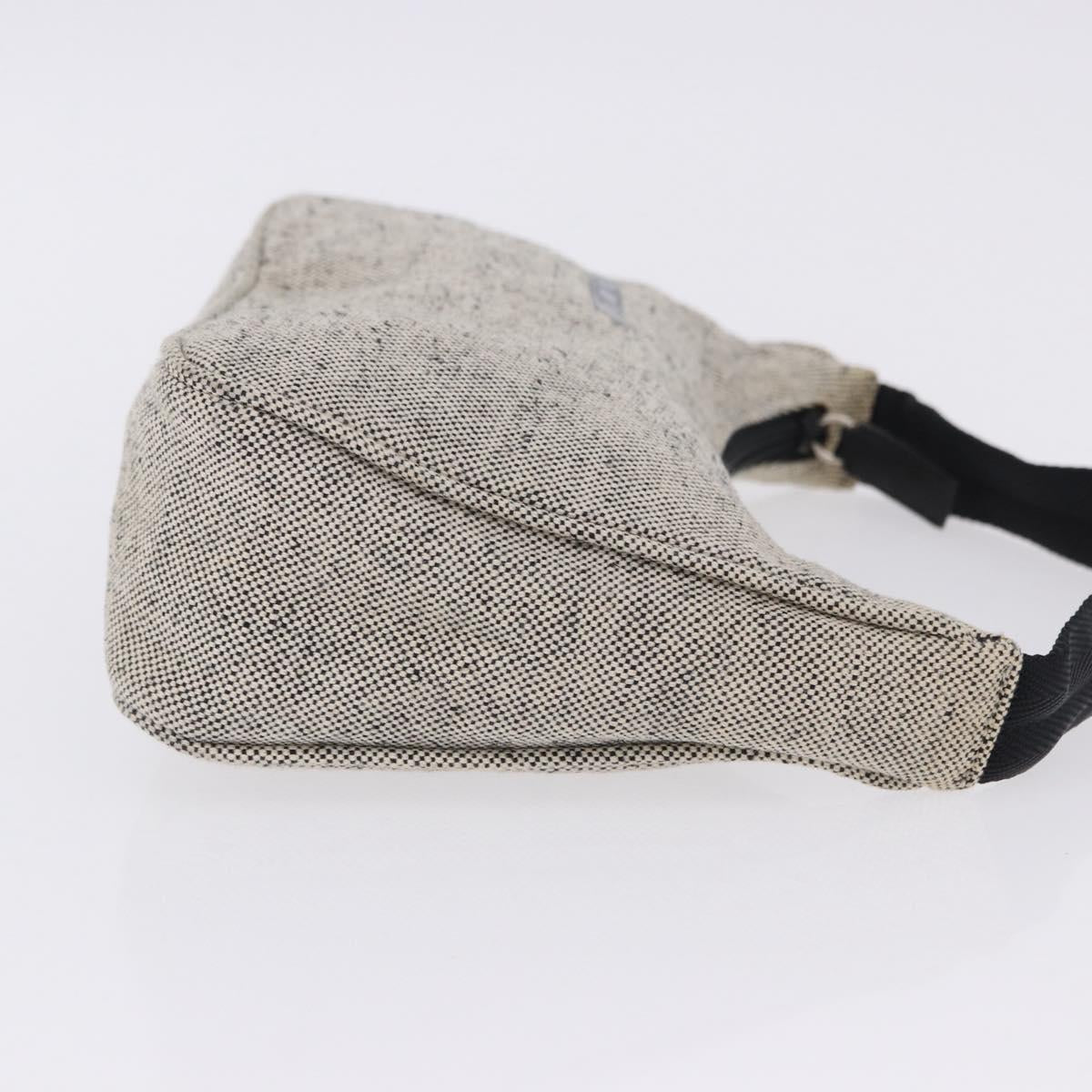PRADA Hand Pouch Hand Bag Canvas Gray Auth 200483A