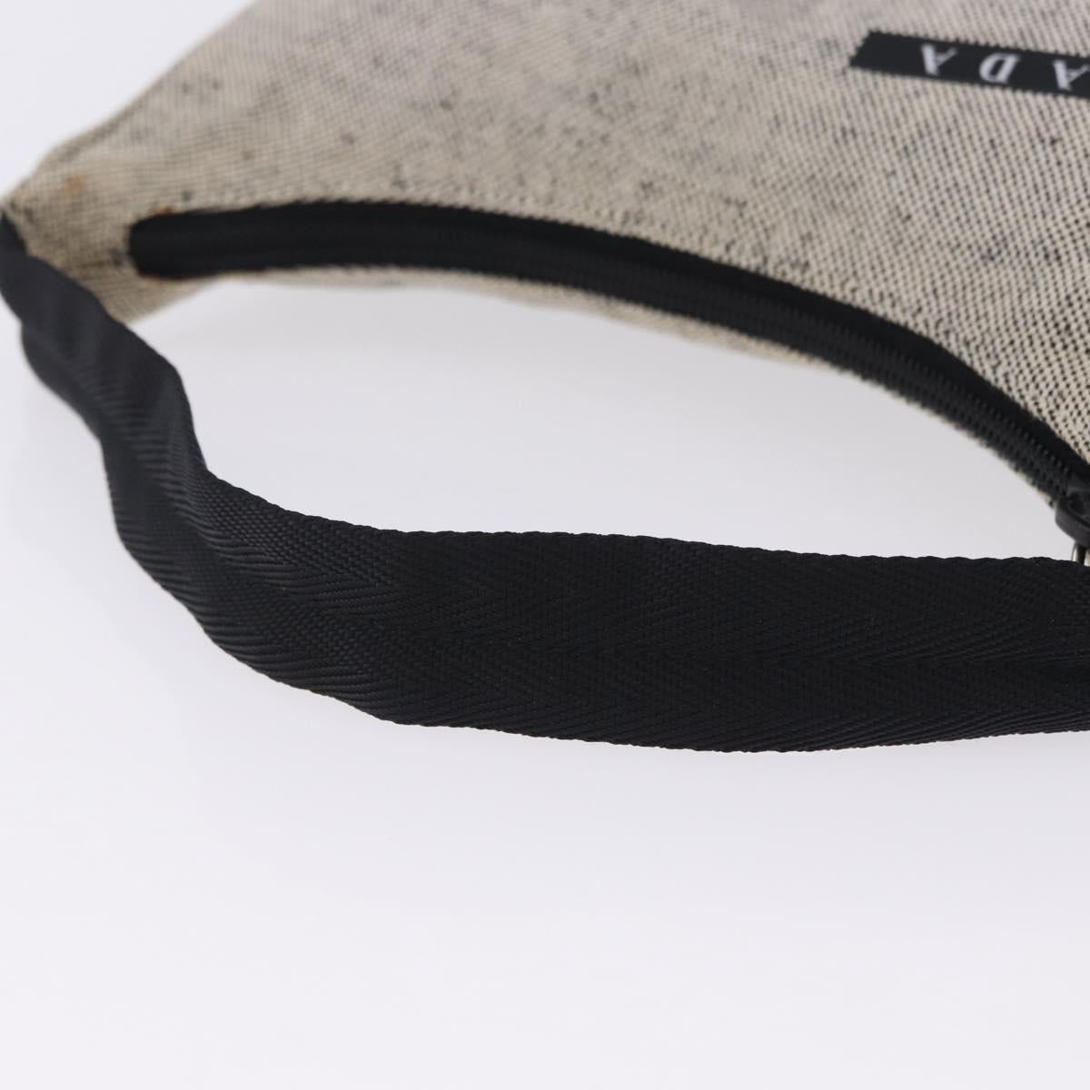 PRADA Hand Pouch Hand Bag Canvas Gray Auth 200483A