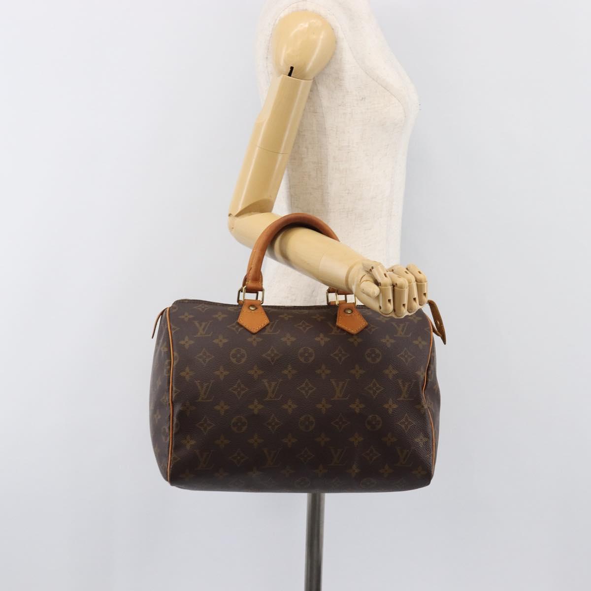LOUIS VUITTON Monogram Speedy 25 Hand Bag M41528 LV Auth 200486
