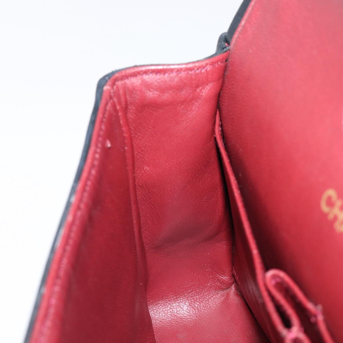 CHANEL Chain Matelasse 23 Shoulder Bag Lamb Skin Black Gold CC Auth 200493SAM