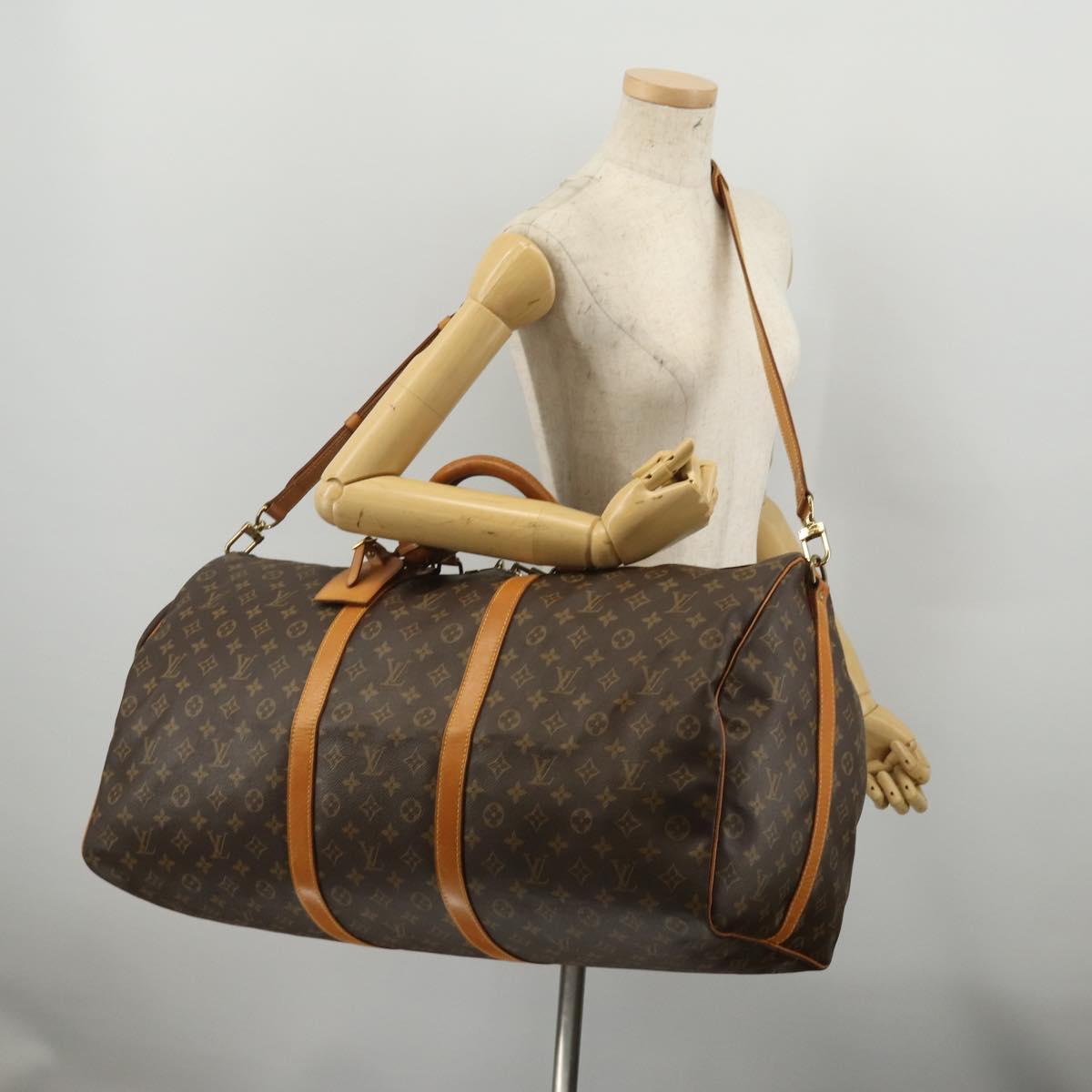 LOUIS VUITTON Monogram Keepall Bandouliere 60 Boston Bag M41412 LV Auth 200500V