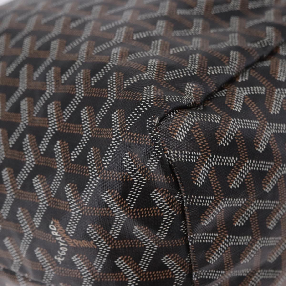 GOYARD Saint Louis GM Tote Bag PVC Canvas Black Auth 200501A