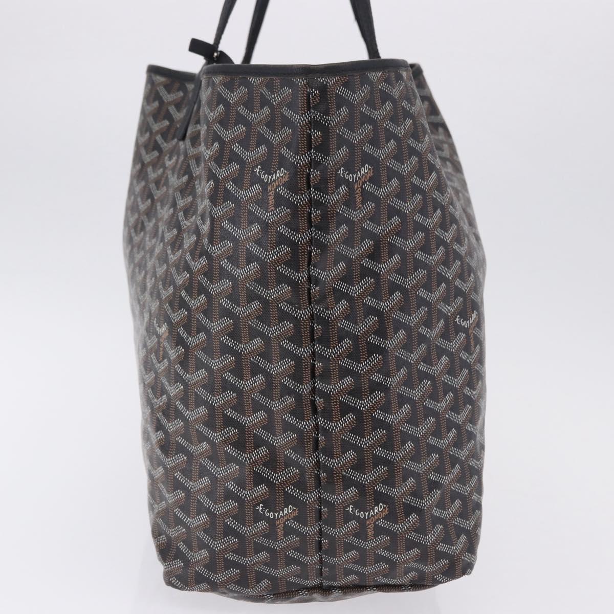 GOYARD Saint Louis GM Tote Bag PVC Canvas Black Auth 200501A