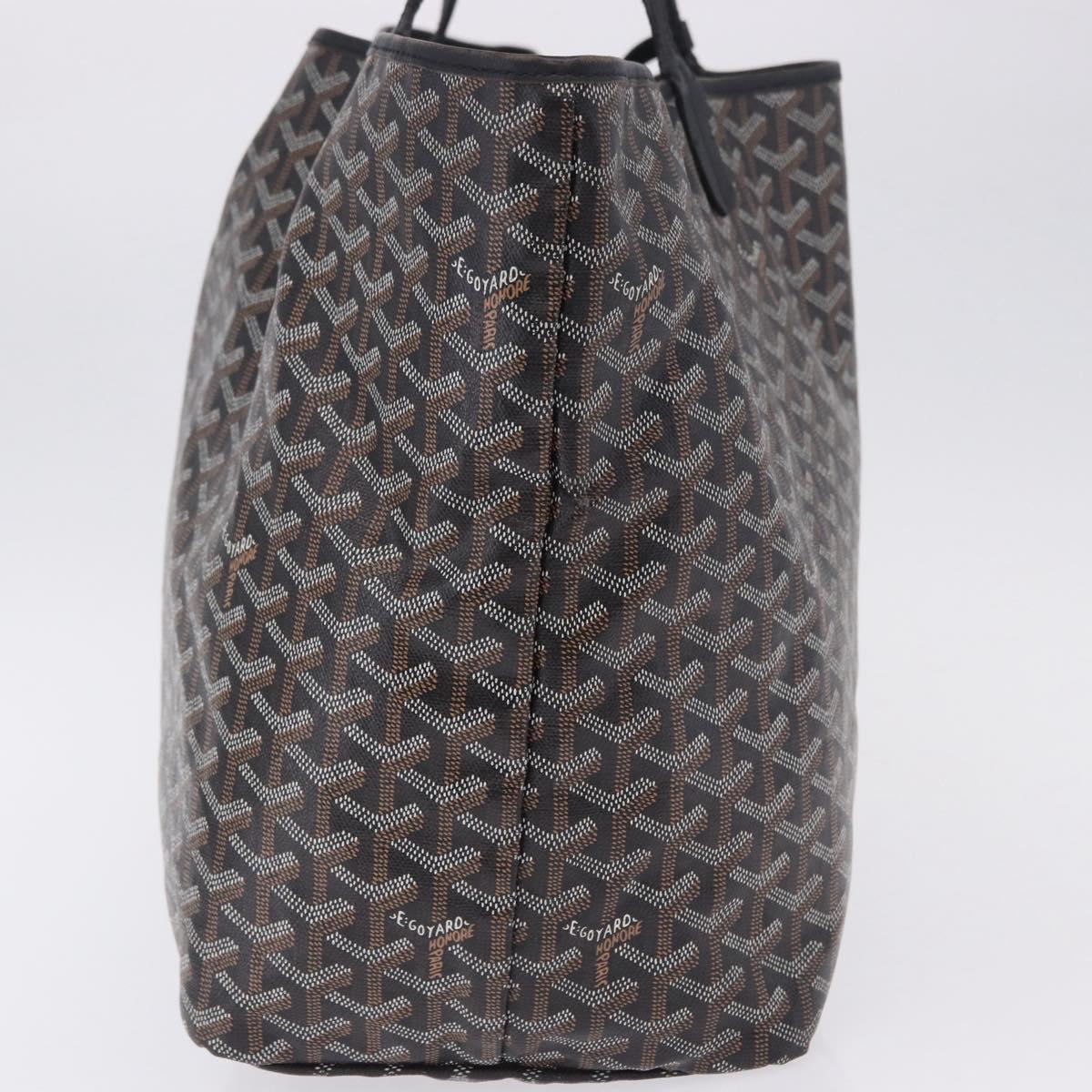 GOYARD Saint Louis GM Tote Bag PVC Canvas Black Auth 200501A