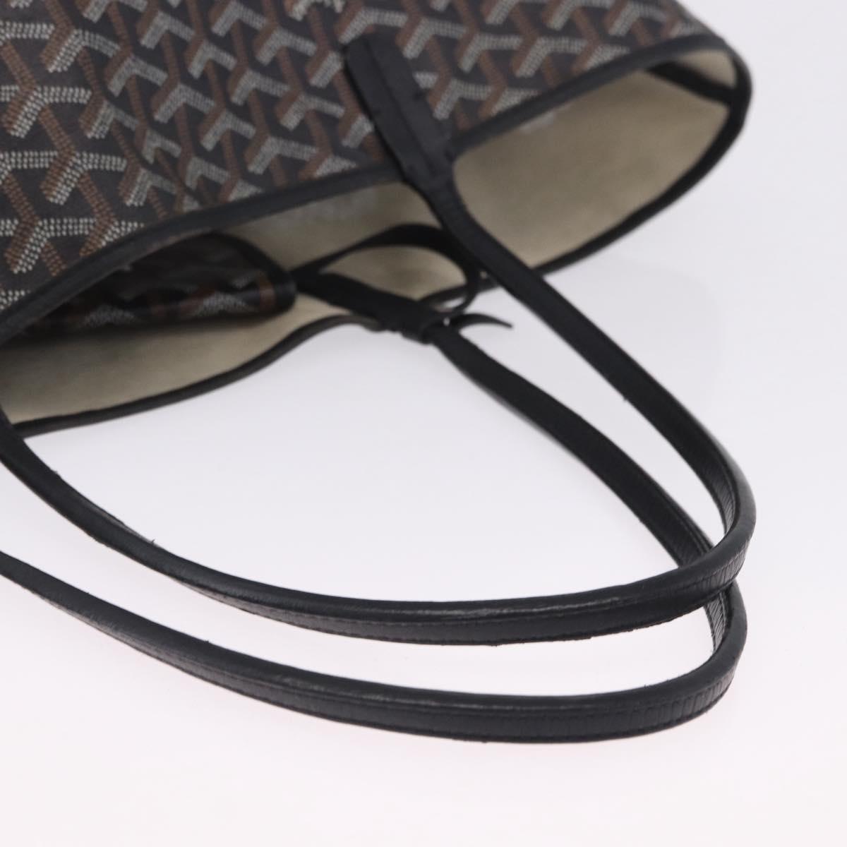 GOYARD Saint Louis GM Tote Bag PVC Canvas Black Auth 200501A
