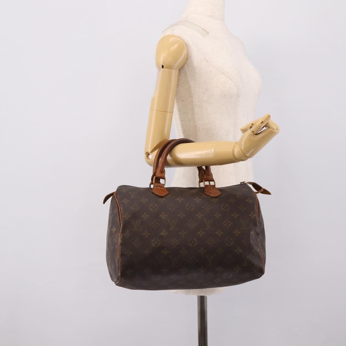 LOUIS VUITTON Monogram Speedy 30 Hand Bag M41526 LV Auth 200504