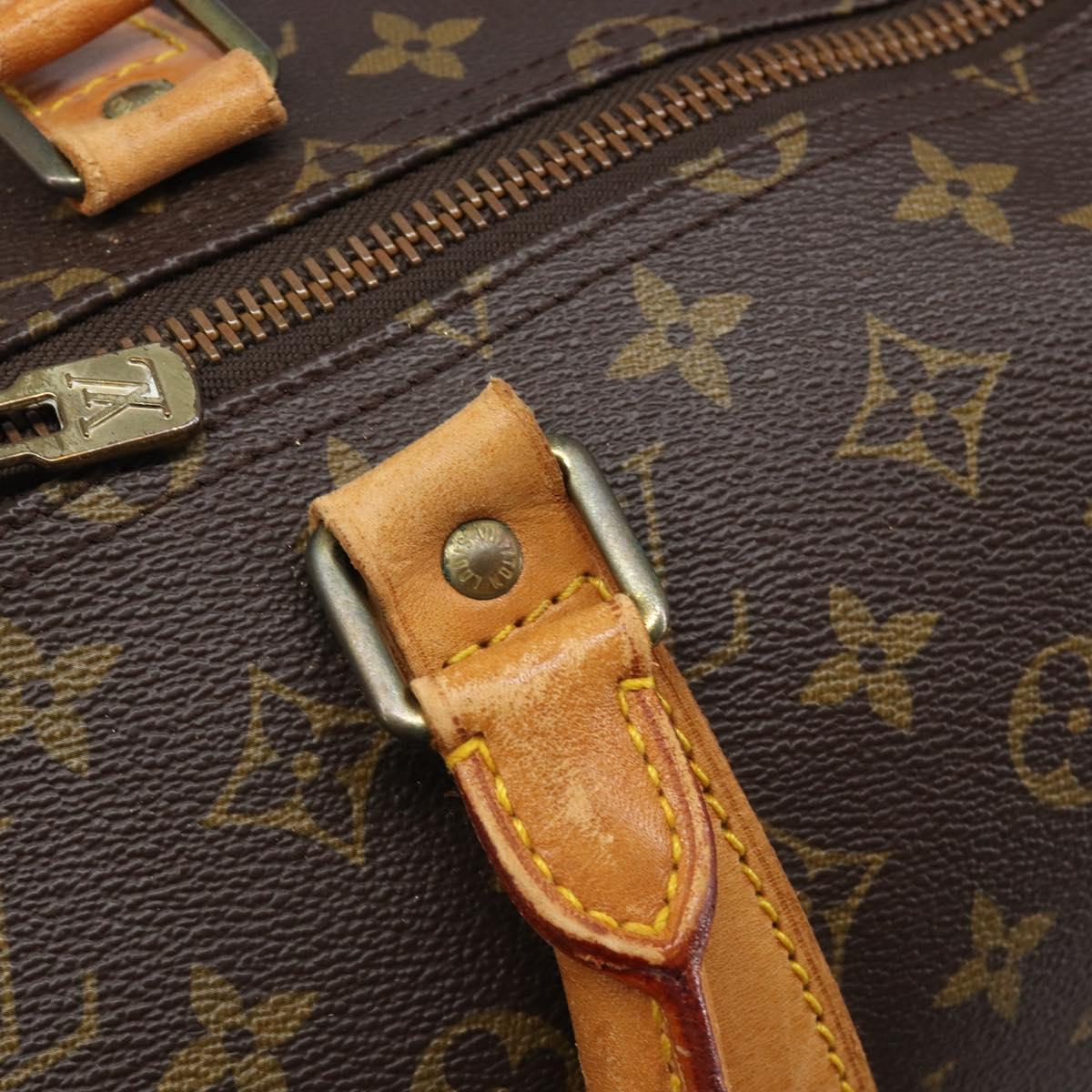 LOUIS VUITTON Monogram Keepall 55 Boston Bag M41424 LV Auth 200507