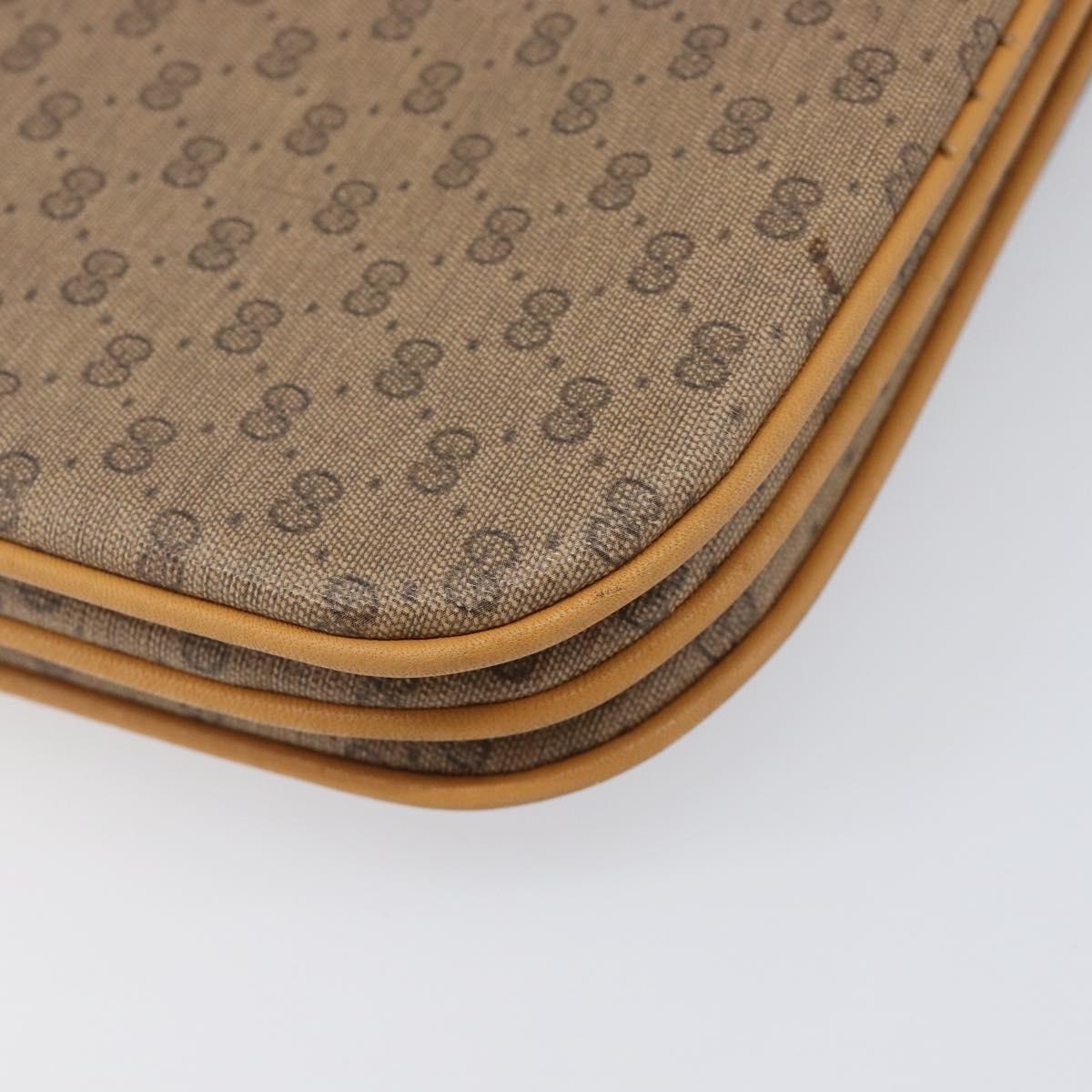 GUCCI Micro GG Supreme Shoulder Bag PVC Beige Gold 004 106 0024 Auth 200513
