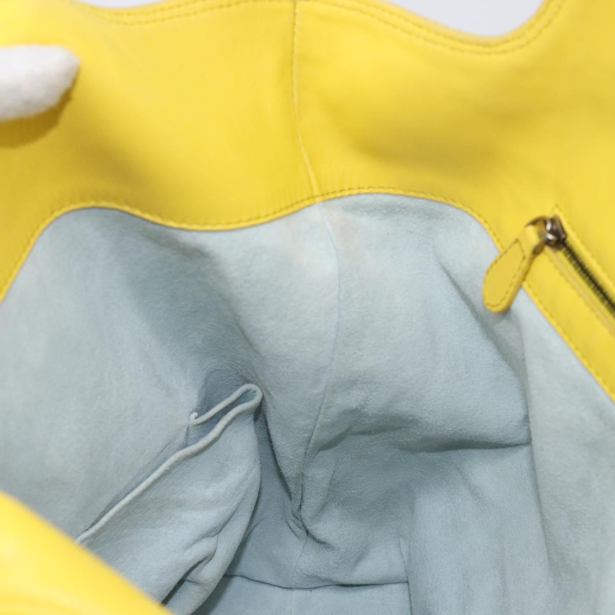 BOTTEGA VENETA INTRECCIATO Hand Bag Leather outlet Yellow 131673 Auth 200524