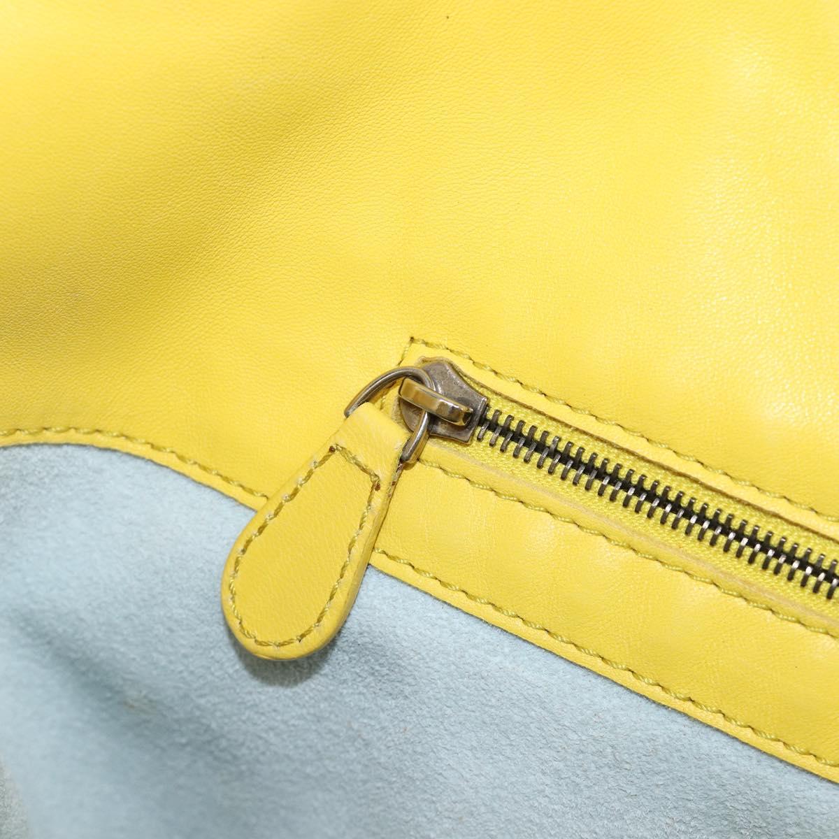 BOTTEGA VENETA INTRECCIATO Hand Bag Leather outlet Yellow 131673 Auth 200524