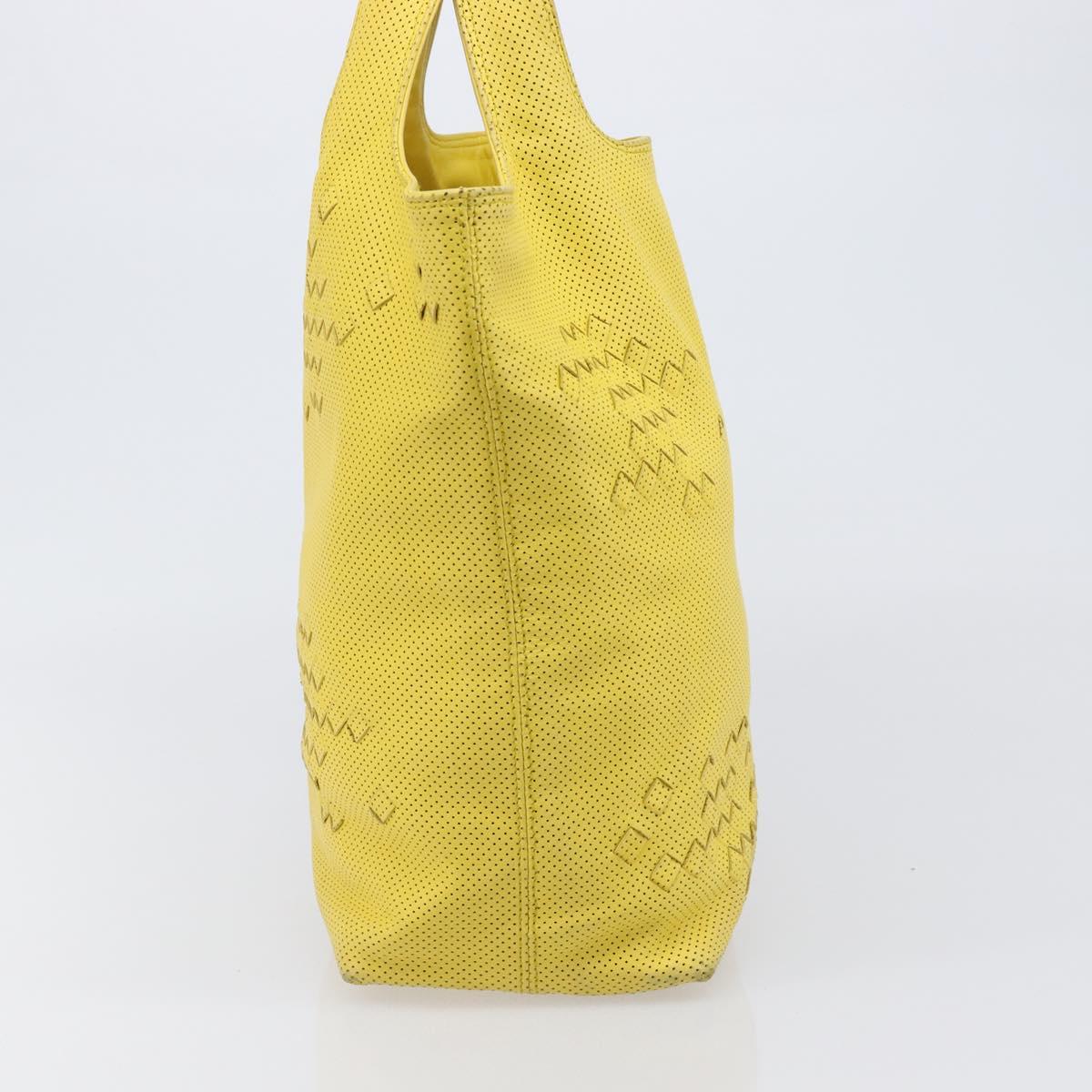 BOTTEGA VENETA INTRECCIATO Hand Bag Leather outlet Yellow 131673 Auth 200524