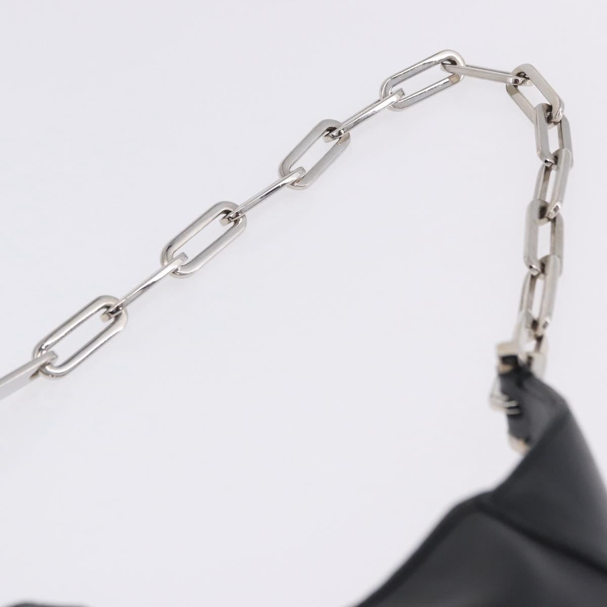 GUCCI Jackie Chain Shoulder Bag Leather Black Silver 001 4015 Auth 200526V