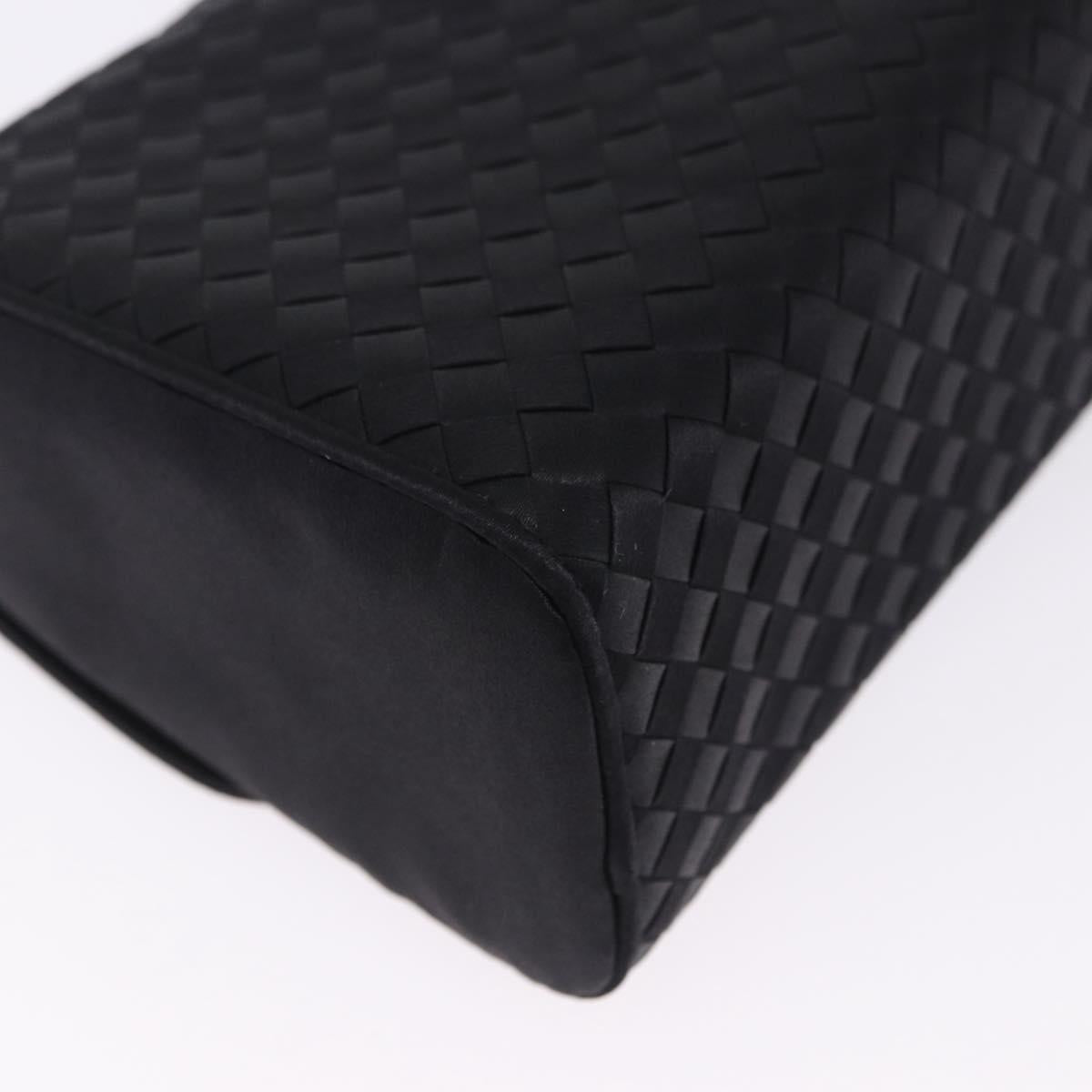 BOTTEGA VENETA INTRECCIATO Hand Bag Nylon Black Silver Auth 200527M