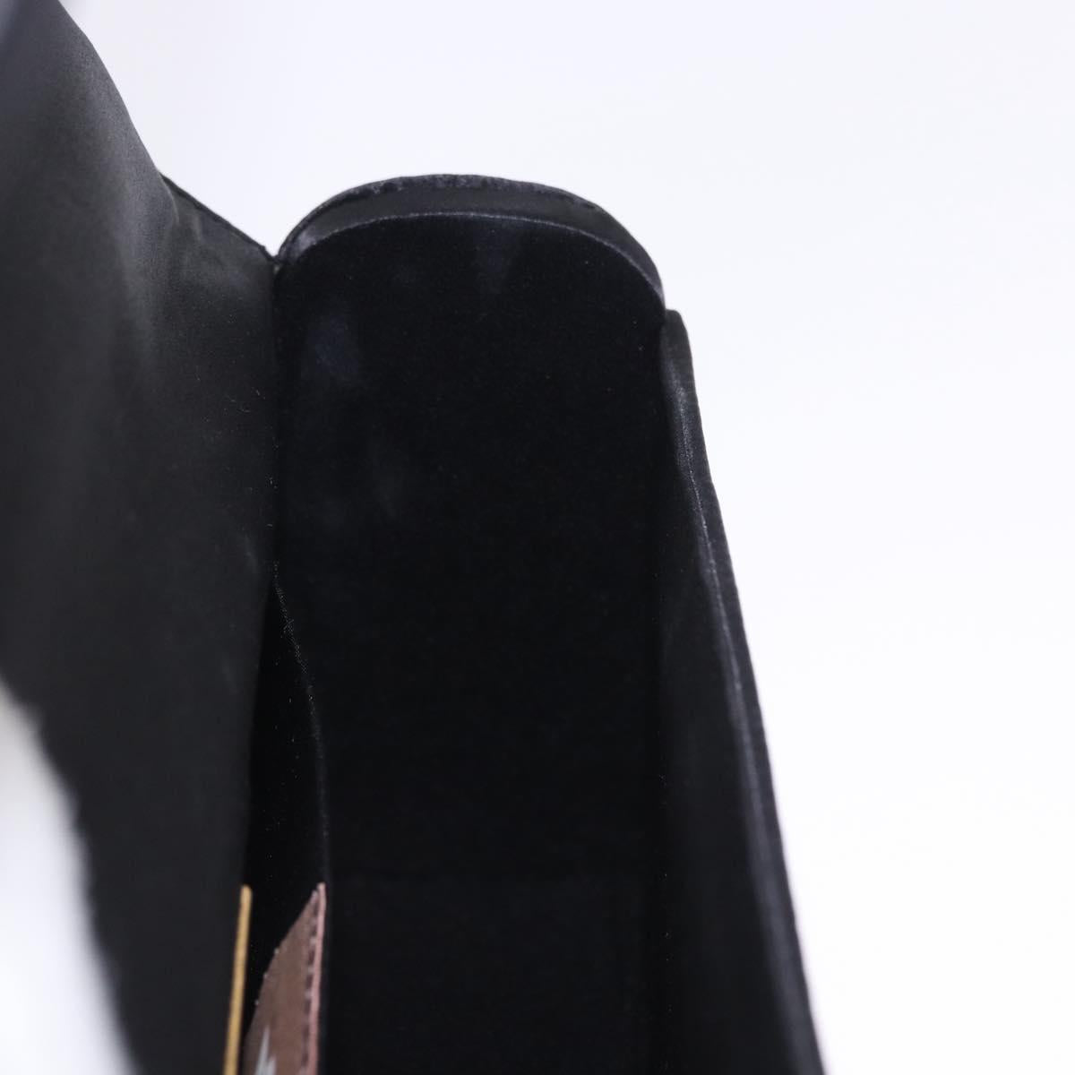 BOTTEGA VENETA INTRECCIATO Hand Bag Nylon Black Silver Auth 200527M