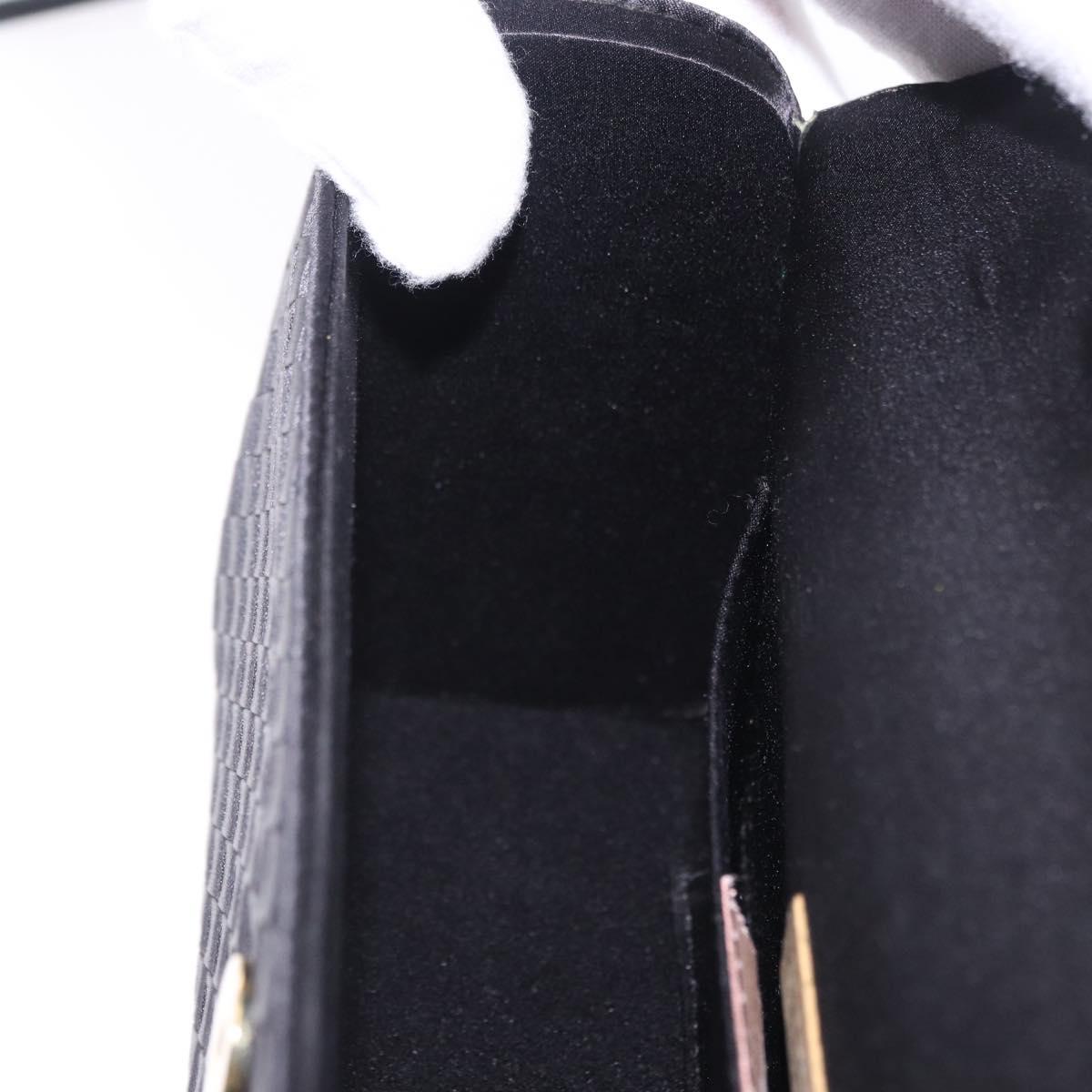 BOTTEGA VENETA INTRECCIATO Hand Bag Nylon Black Silver Auth 200527M
