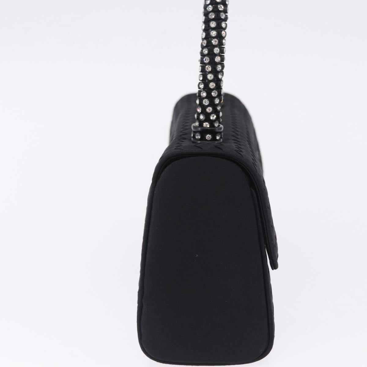 BOTTEGA VENETA INTRECCIATO Hand Bag Nylon Black Silver Auth 200527M
