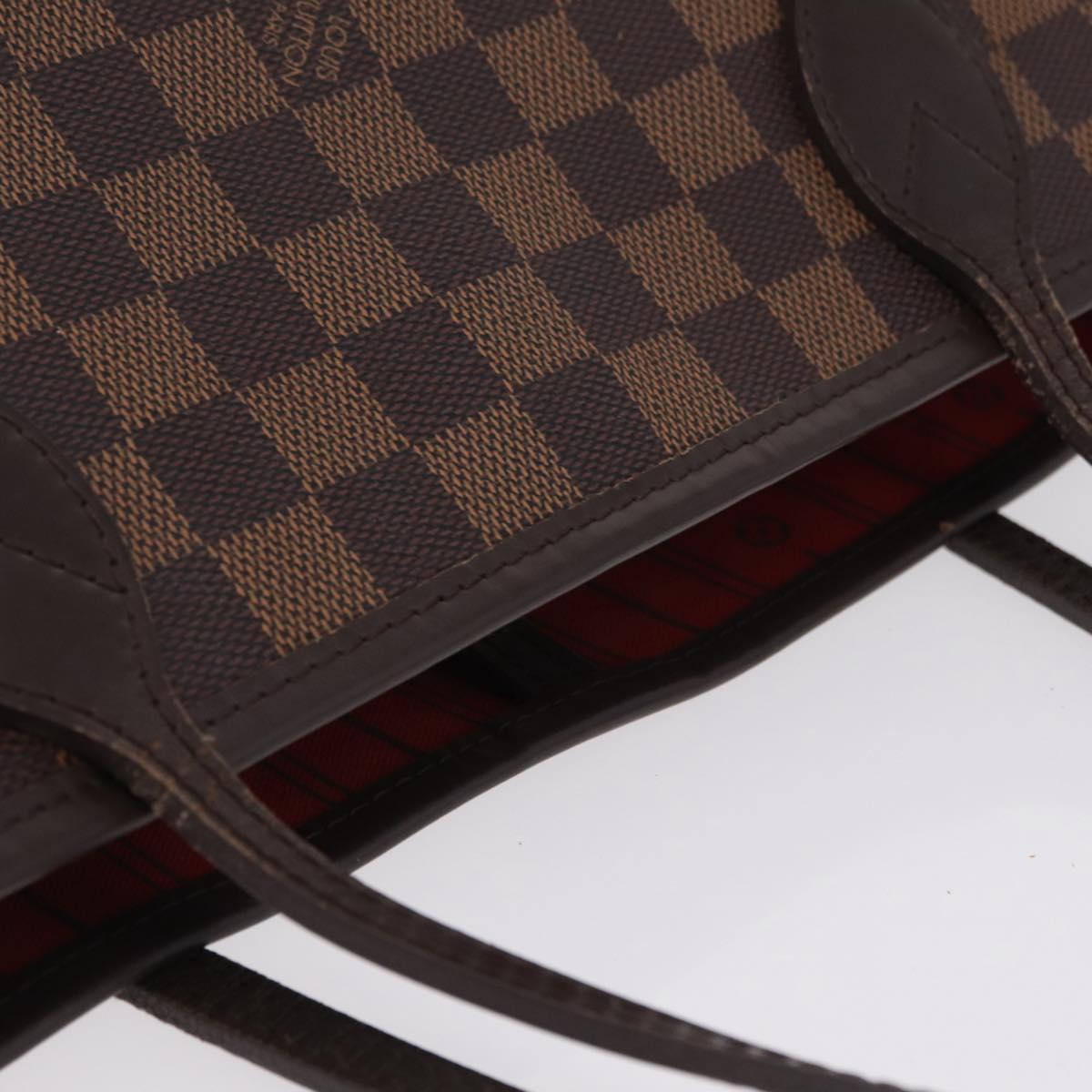 LOUIS VUITTON Damier Ebene Neverfull MM Tote Bag N51105 LV Auth 200534A