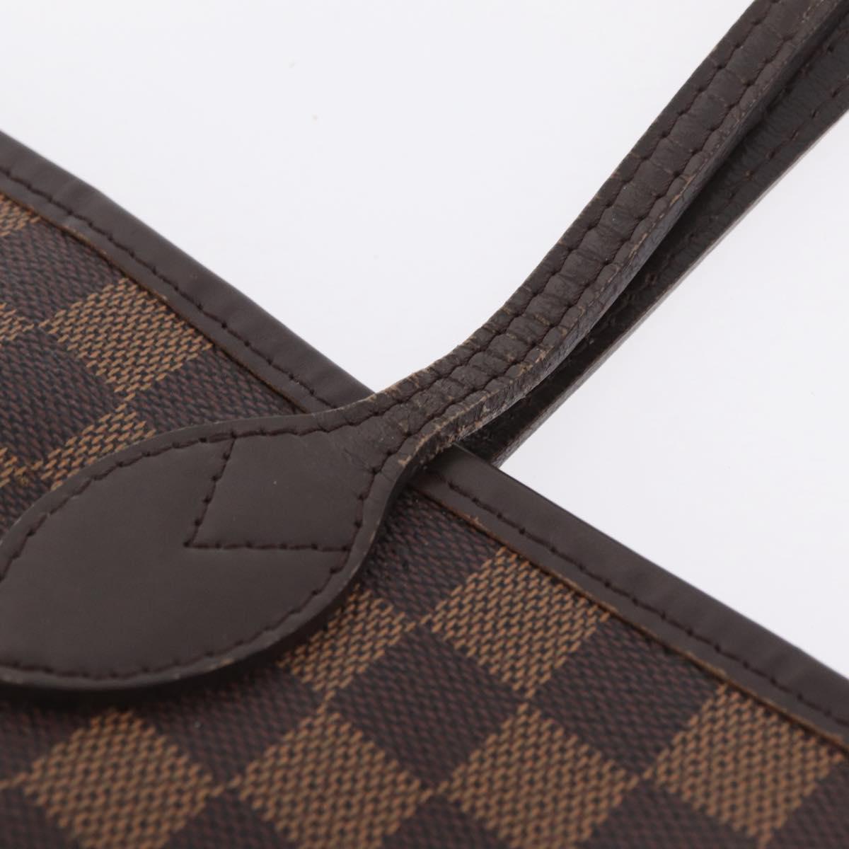 LOUIS VUITTON Damier Ebene Neverfull MM Tote Bag N51105 LV Auth 200534A