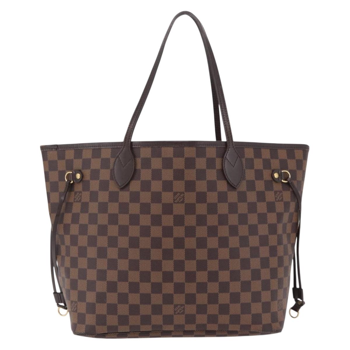 LOUIS VUITTON Damier Ebene Neverfull MM Tote Bag N51105 LV Auth 200534A