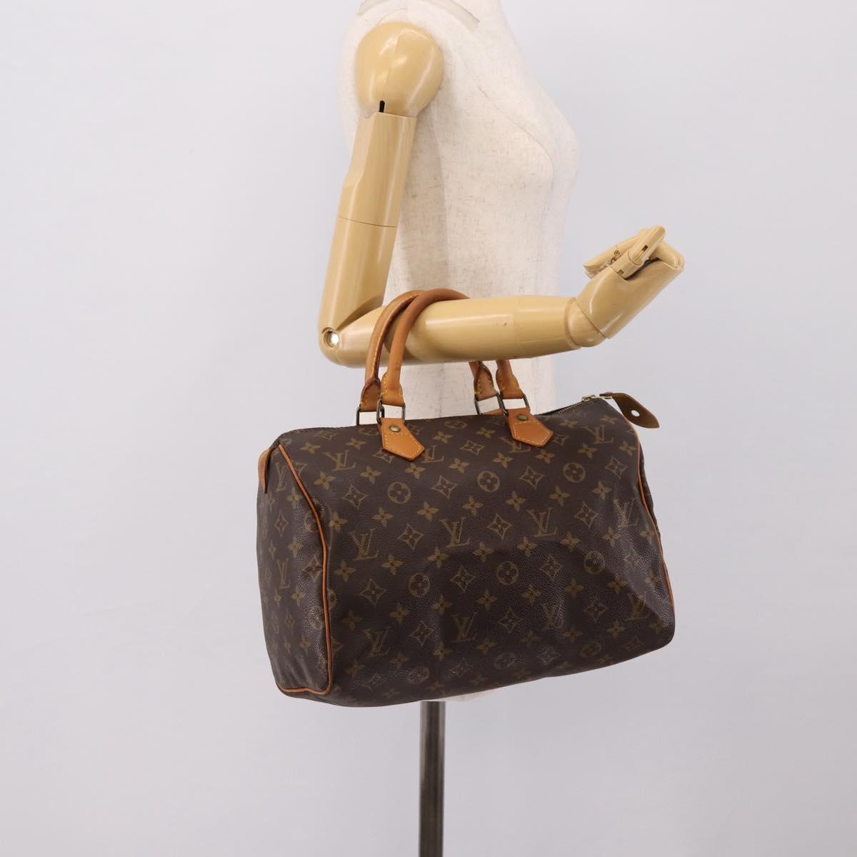 LOUIS VUITTON Monogram Speedy 30 Hand Bag M41526 LV Auth 200536V
