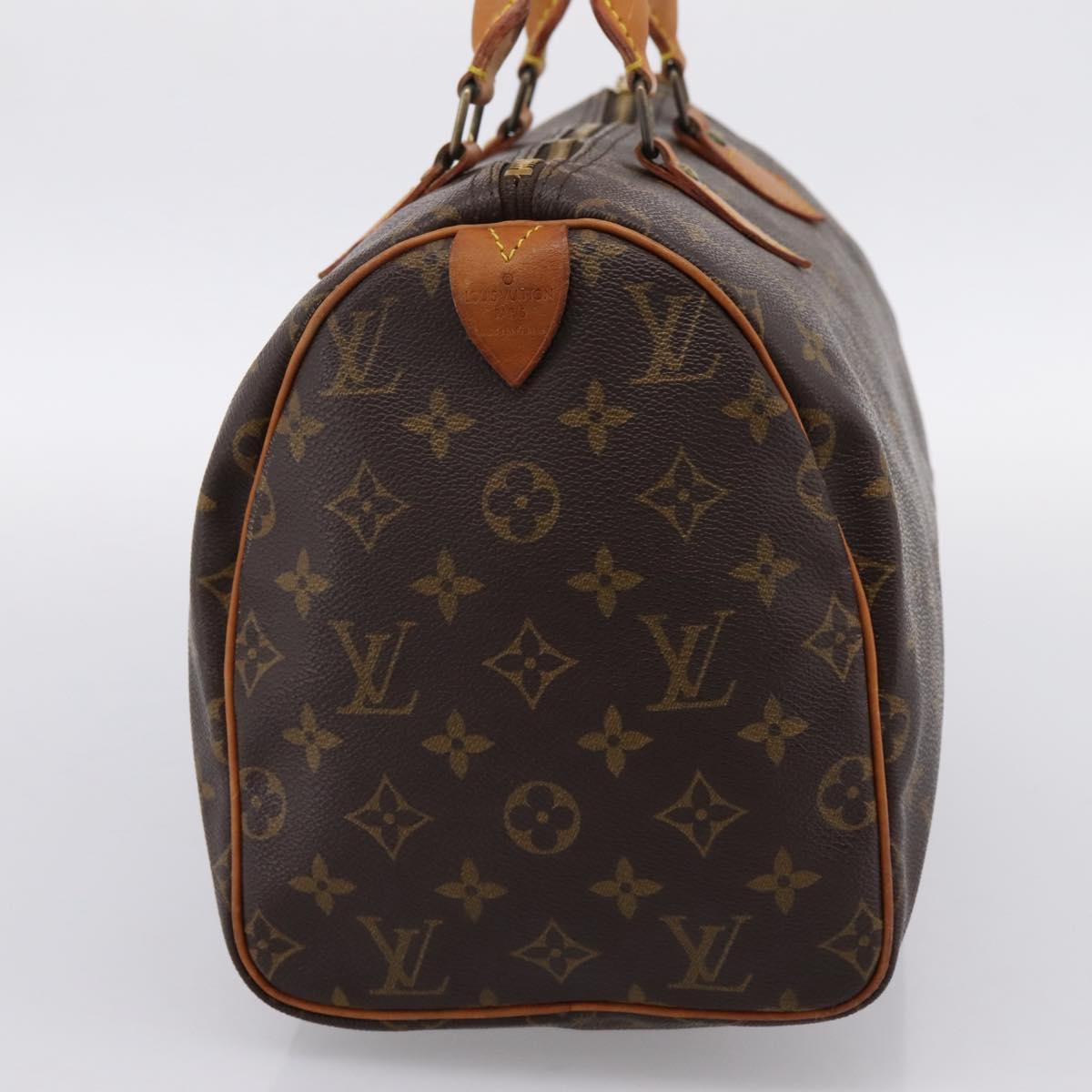 LOUIS VUITTON Monogram Speedy 30 Hand Bag M41526 LV Auth 200536V