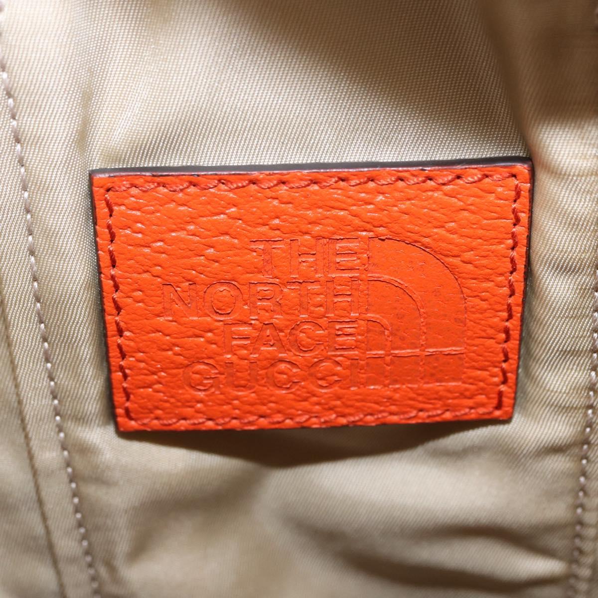 GUCCI GG Canvas Bag THE NORTH FACE Collaboration Beige 679760 Auth 200541V