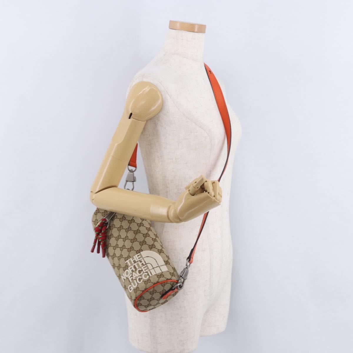 GUCCI GG Canvas Bag THE NORTH FACE Collaboration Beige 679760 Auth 200541V