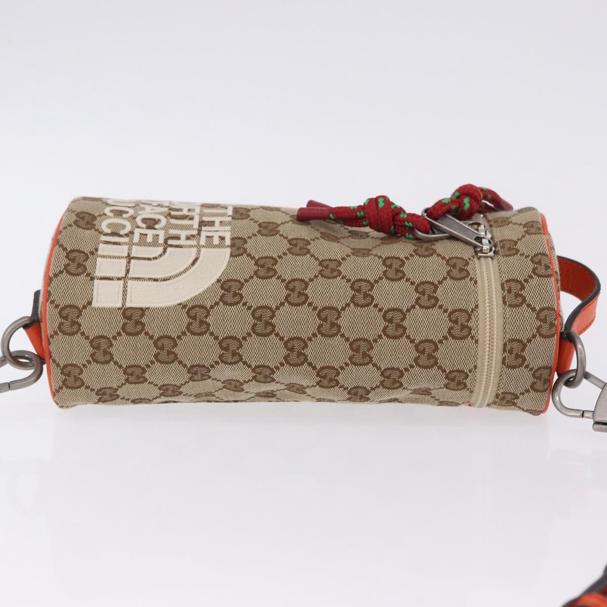GUCCI GG Canvas Bag THE NORTH FACE Collaboration Beige 679760 Auth 200541V