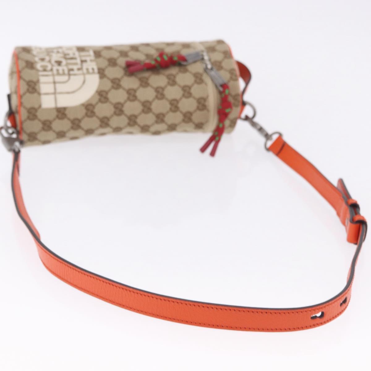 GUCCI GG Canvas Bag THE NORTH FACE Collaboration Beige 679760 Auth 200541V