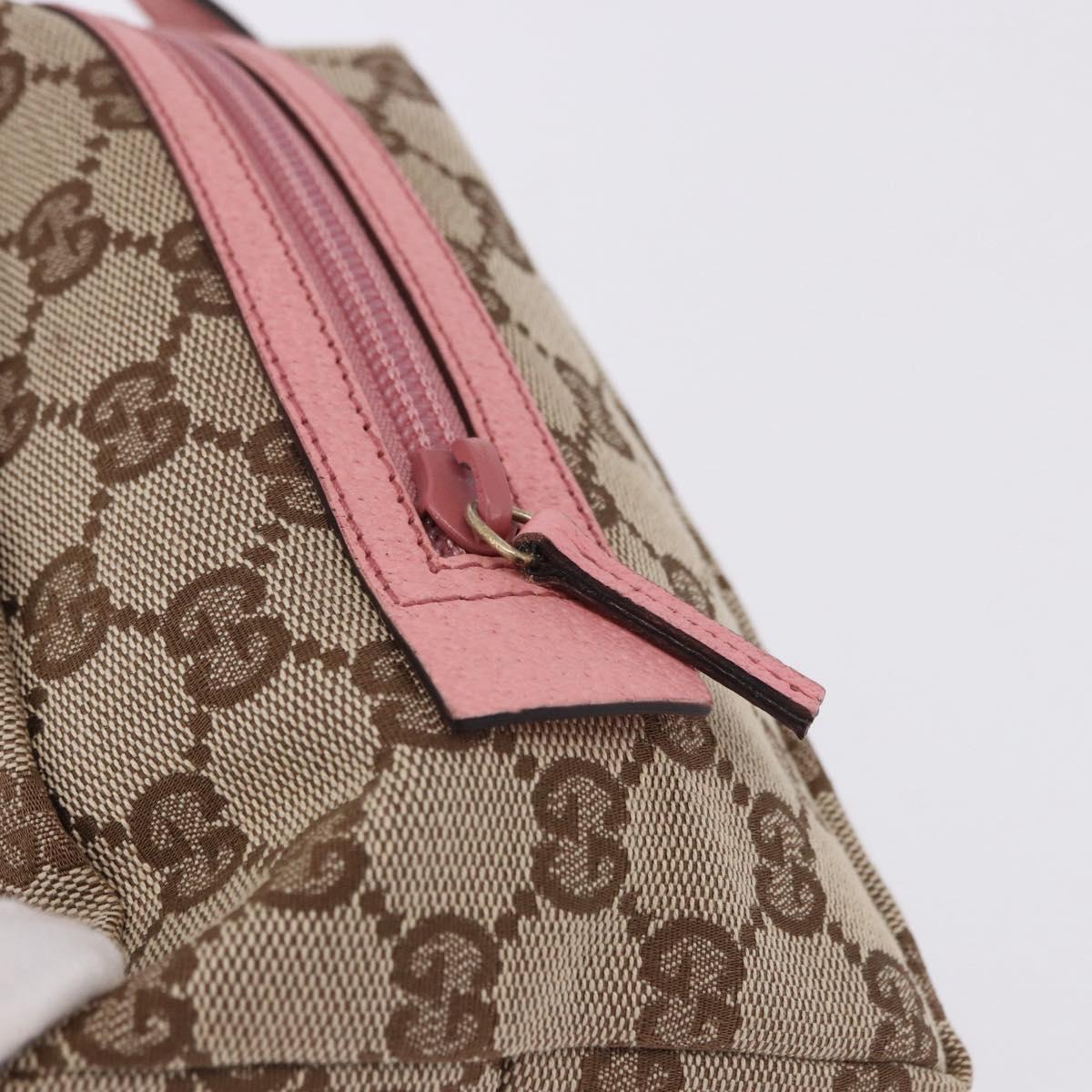 GUCCI GG Canvas Hand Bag Beige 124542 Auth 200546V