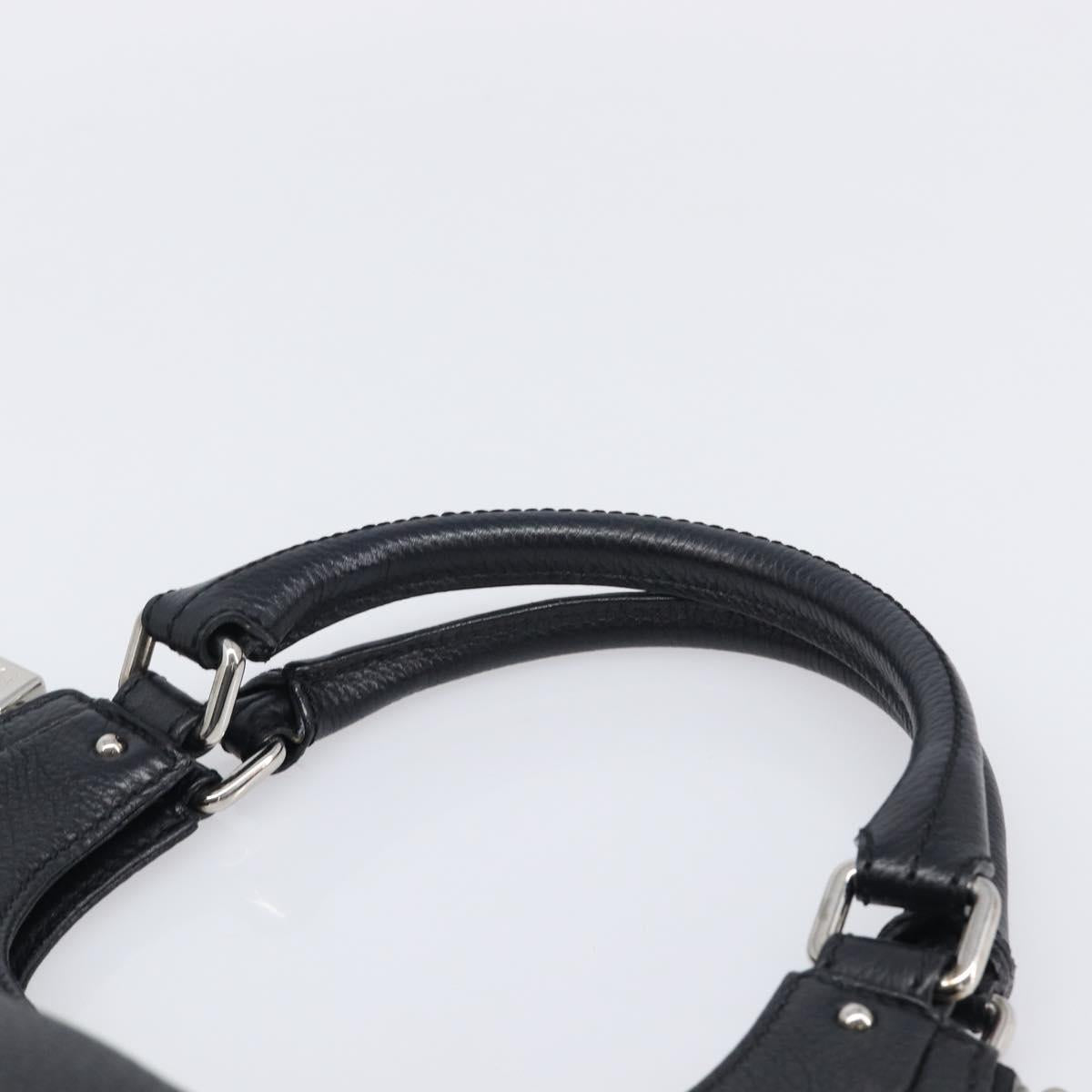 CHANEL Shoulder Bag Leather Black Silver CC Auth 200547A