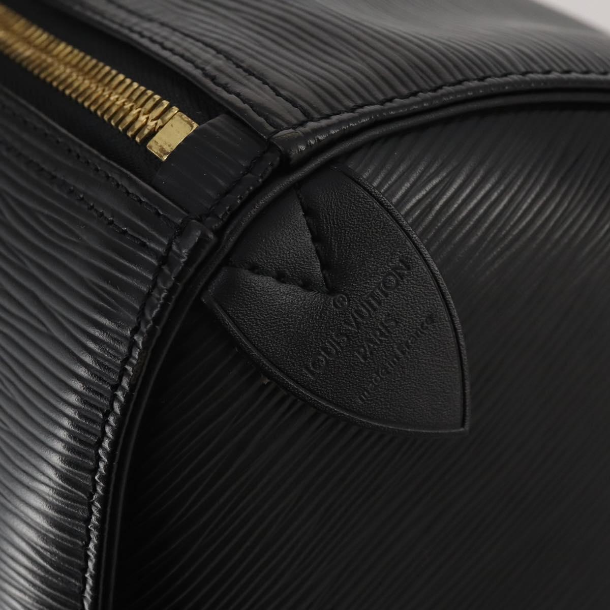 LOUIS VUITTON Epi Keepall 45 Boston Bag Black M42972 LV Auth 200550SAV