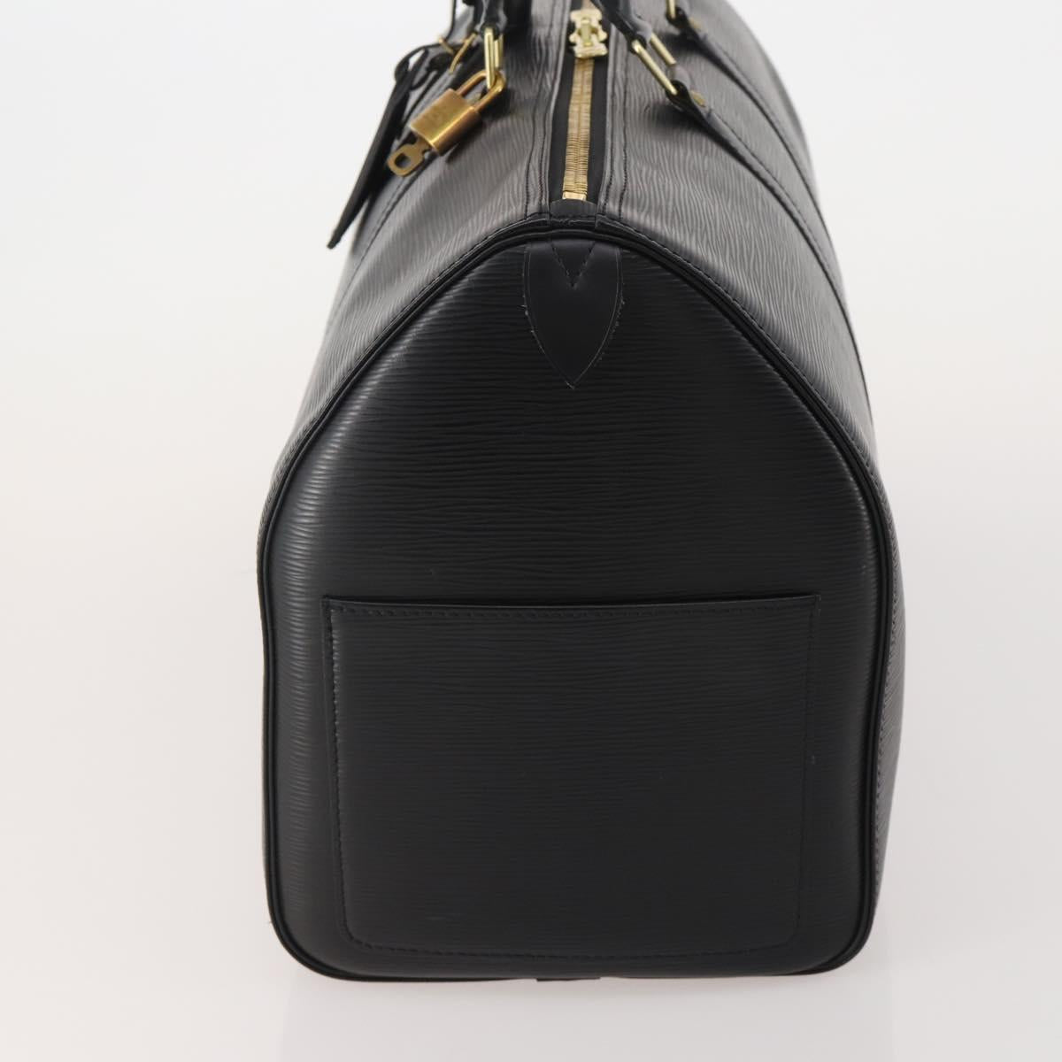 LOUIS VUITTON Epi Keepall 45 Boston Bag Black M42972 LV Auth 200550SAV