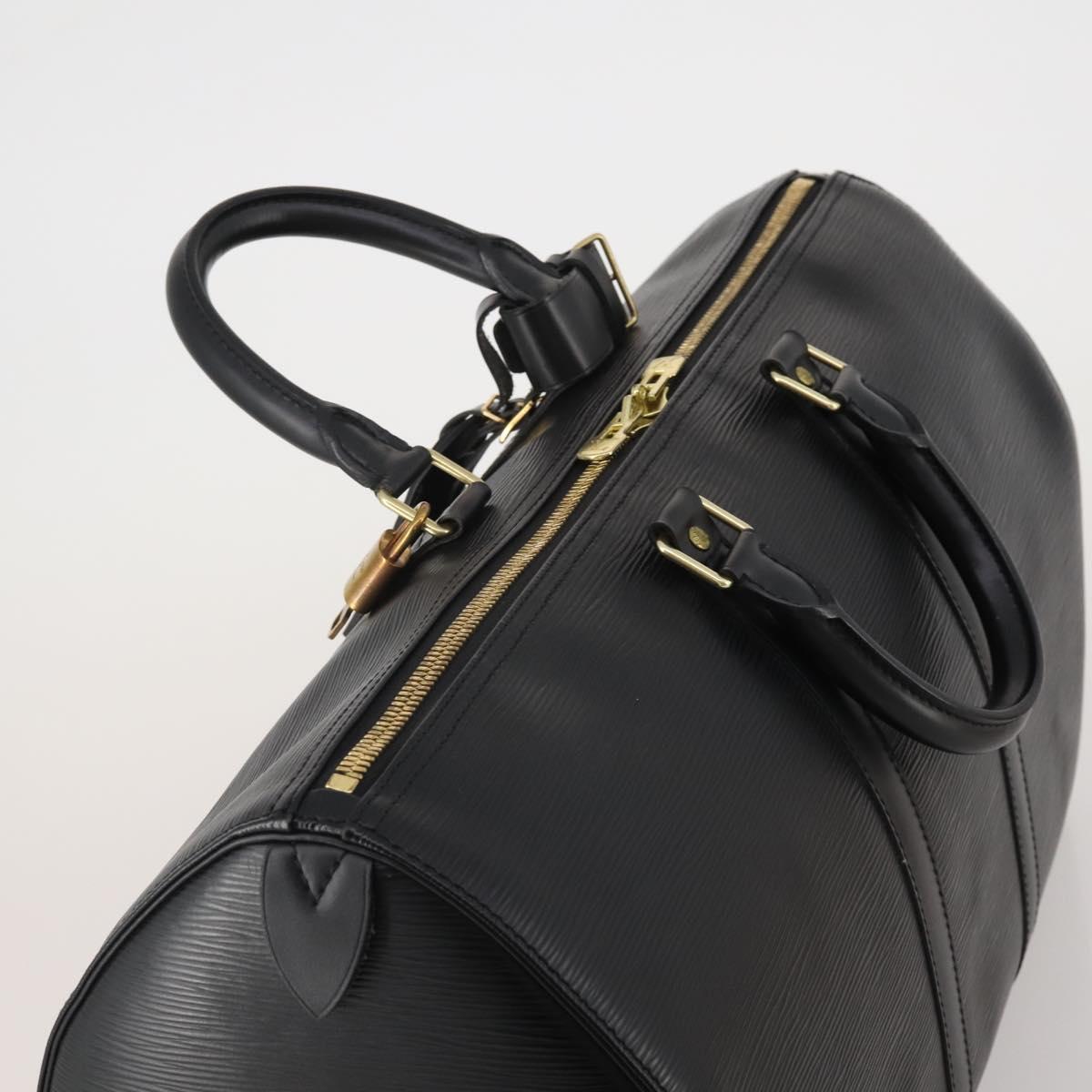 LOUIS VUITTON Epi Keepall 45 Boston Bag Black M42972 LV Auth 200550SAV