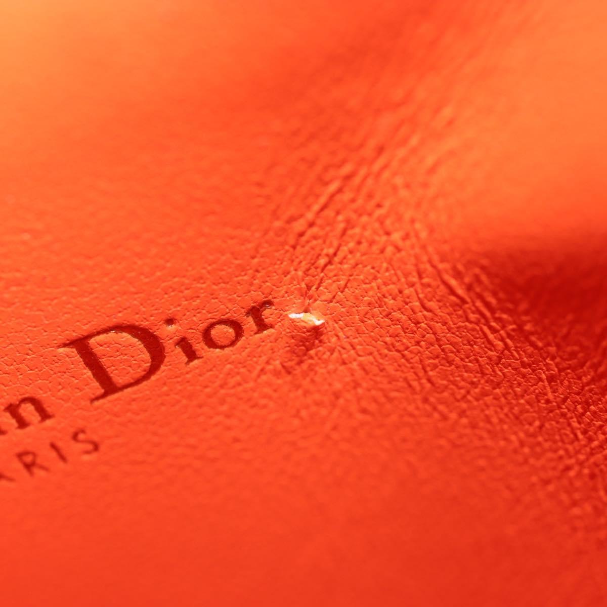 Christian Dior Canage Caro Trio Pouch Lamb Skin Multicolor Gold Auth 200565M
