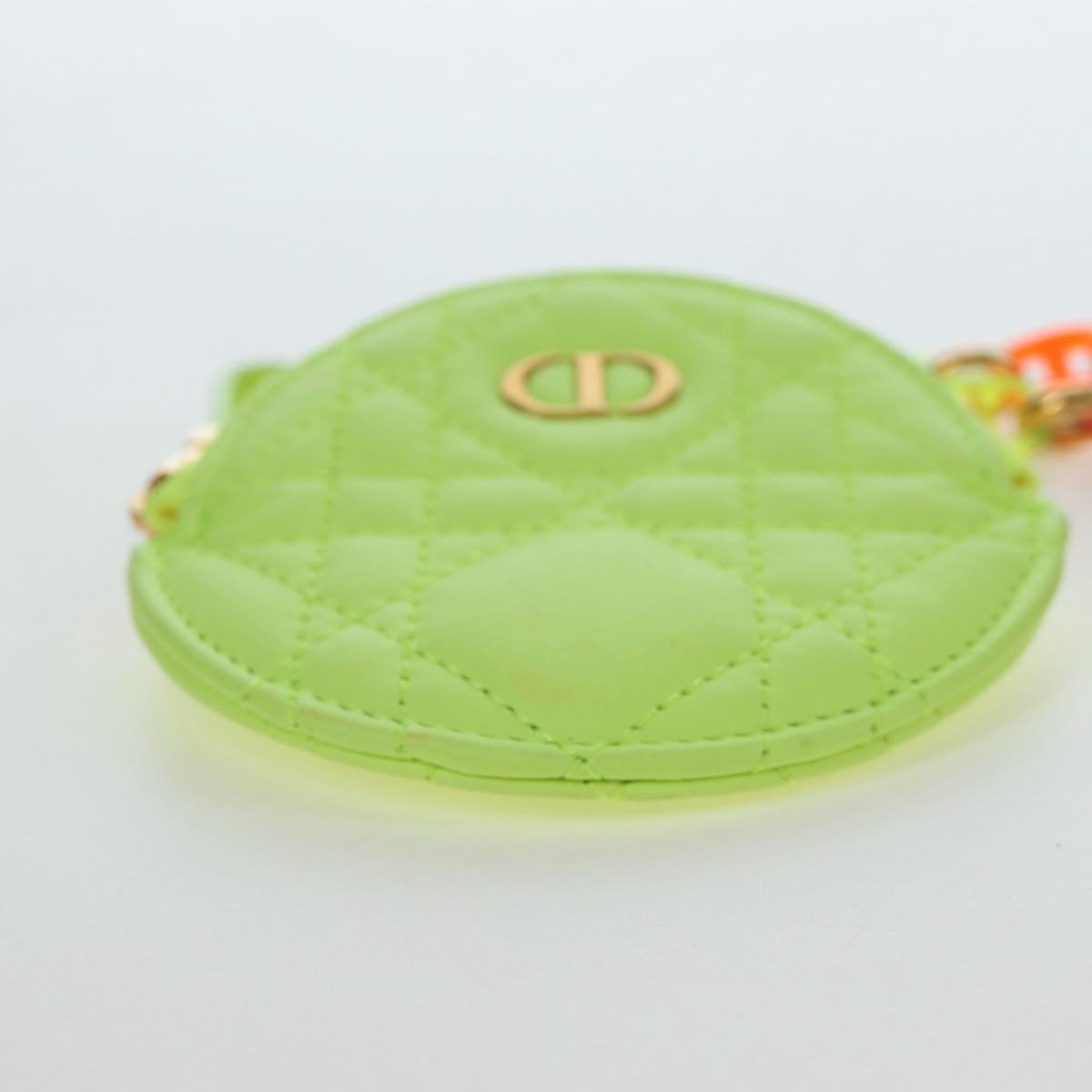 Christian Dior Canage Caro Trio Pouch Lamb Skin Multicolor Gold Auth 200565M