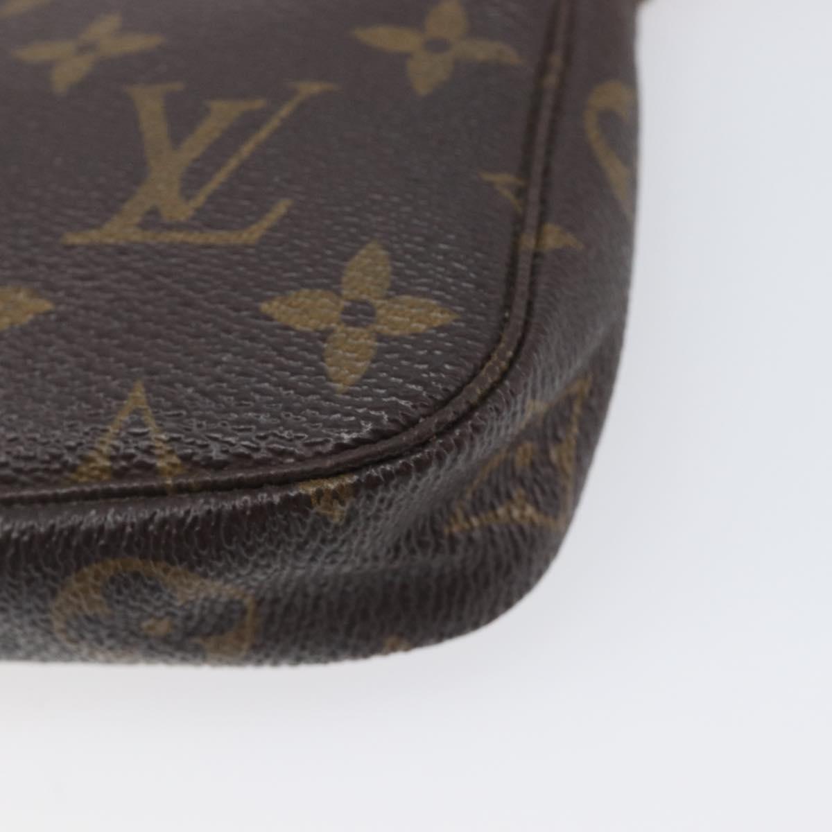 LOUIS VUITTON Monogram Mini Pochette Accessoires Pouch N41667 LV Auth 200566A