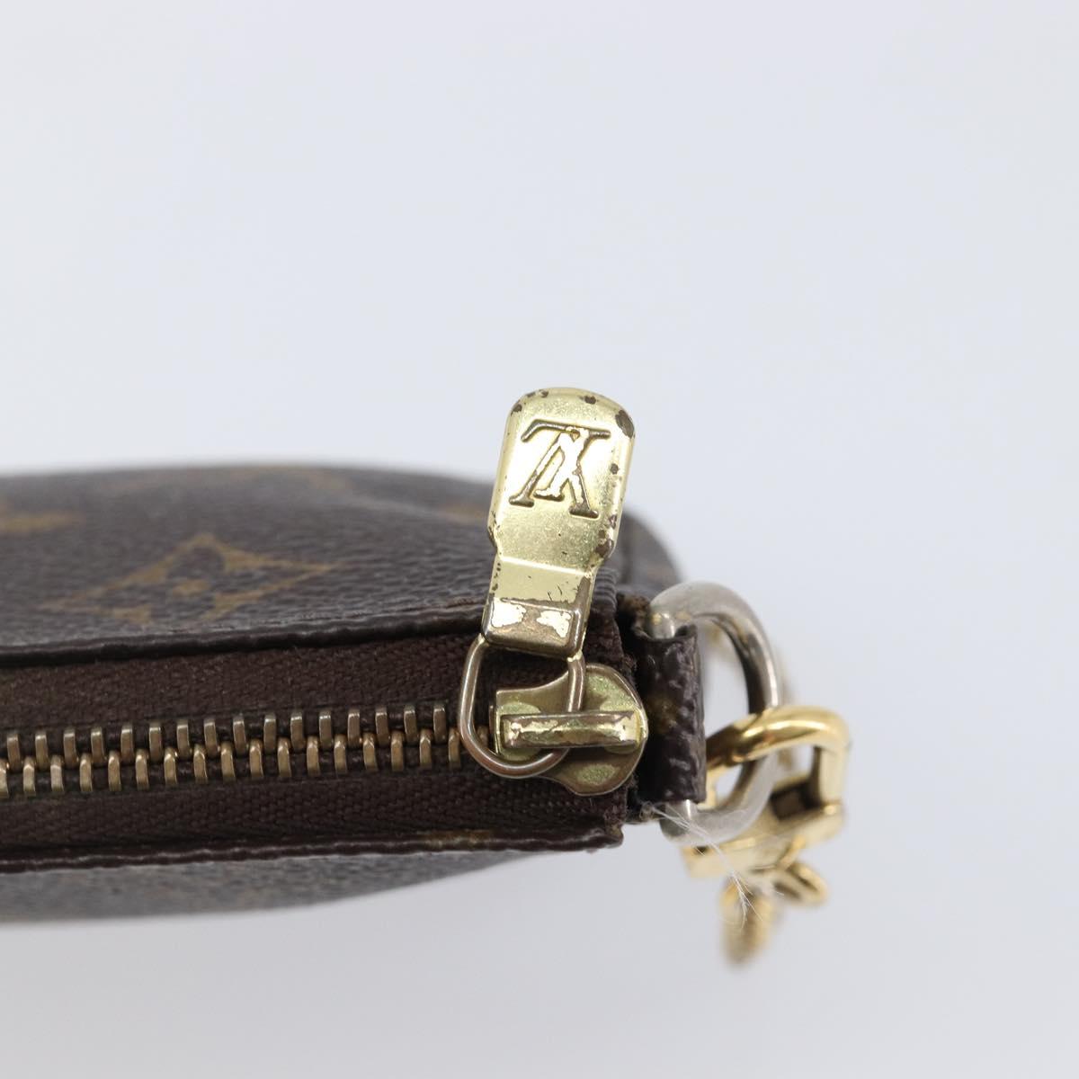 LOUIS VUITTON Monogram Mini Pochette Accessoires Pouch N41667 LV Auth 200566A