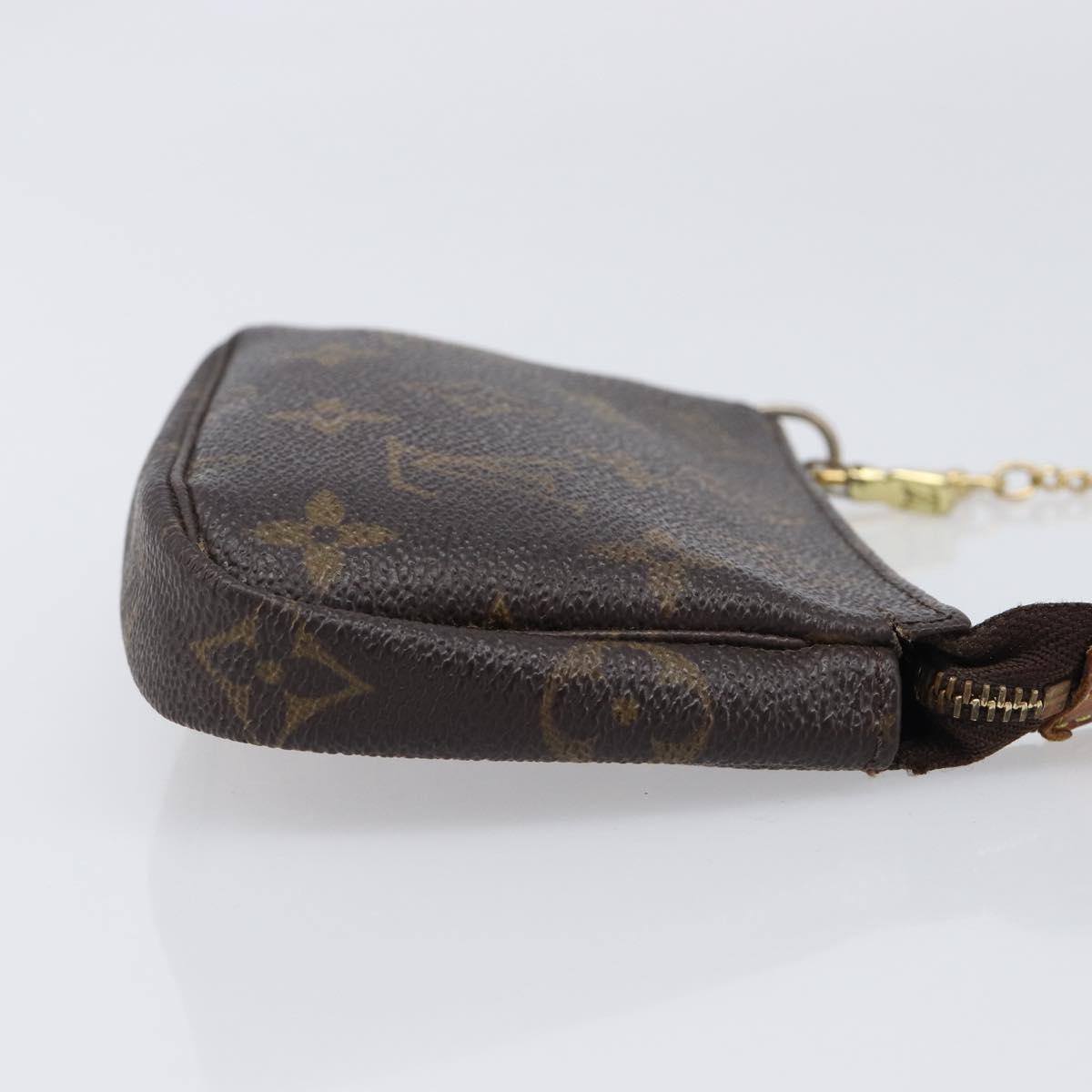 LOUIS VUITTON Monogram Mini Pochette Accessoires Pouch N41667 LV Auth 200566A