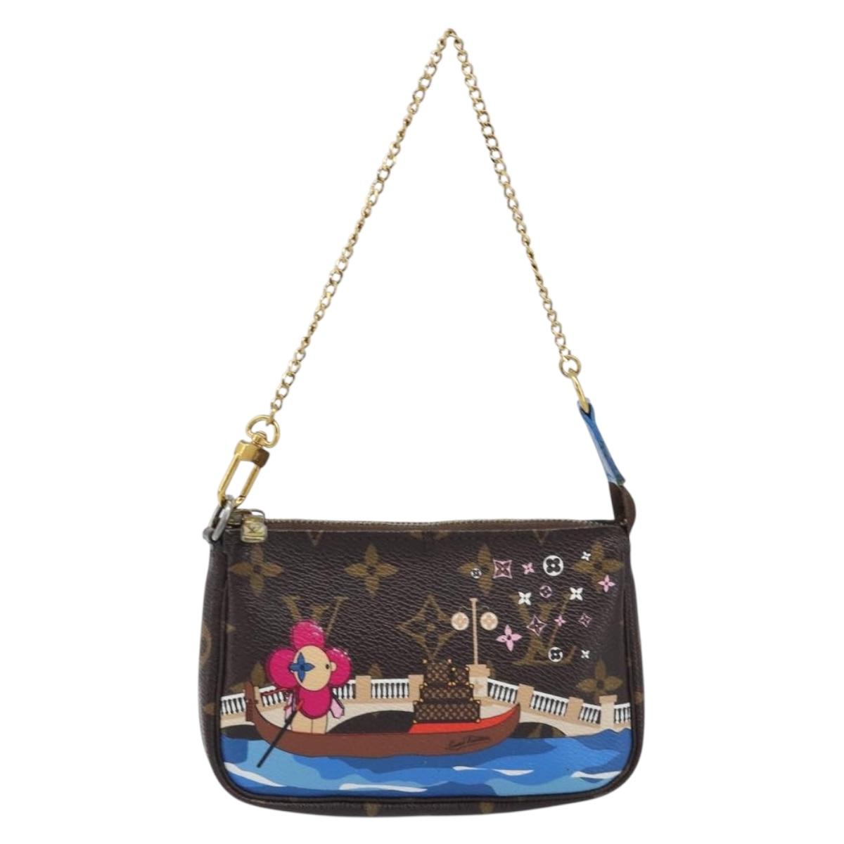 LOUIS VUITTON Monogram Vivienne Mini Pochette Accessoires M68489 LV Auth 200569A